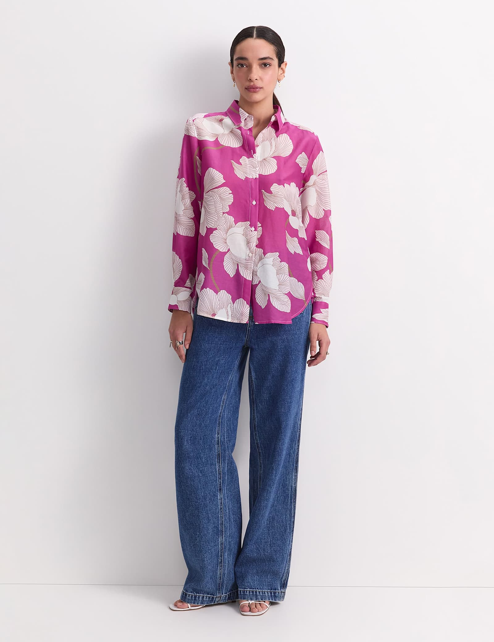 Floral Shirt with Silk - image 5