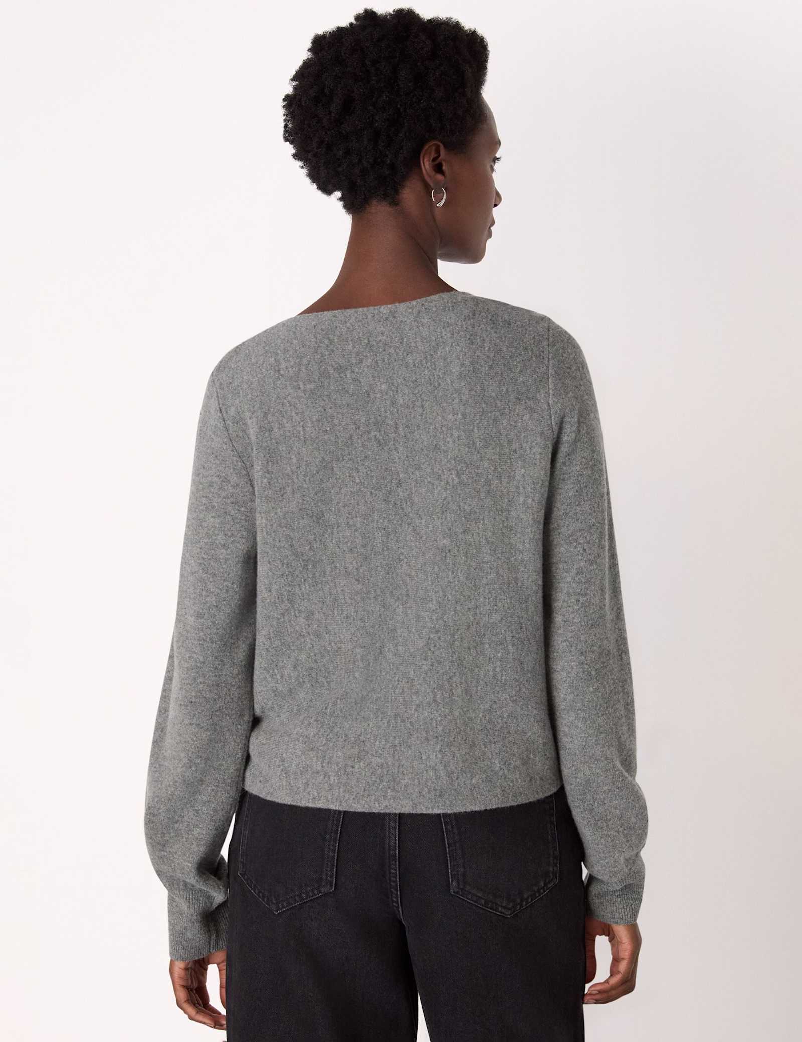 Pure Wool Textured Slash Neck Jumper - image 4
