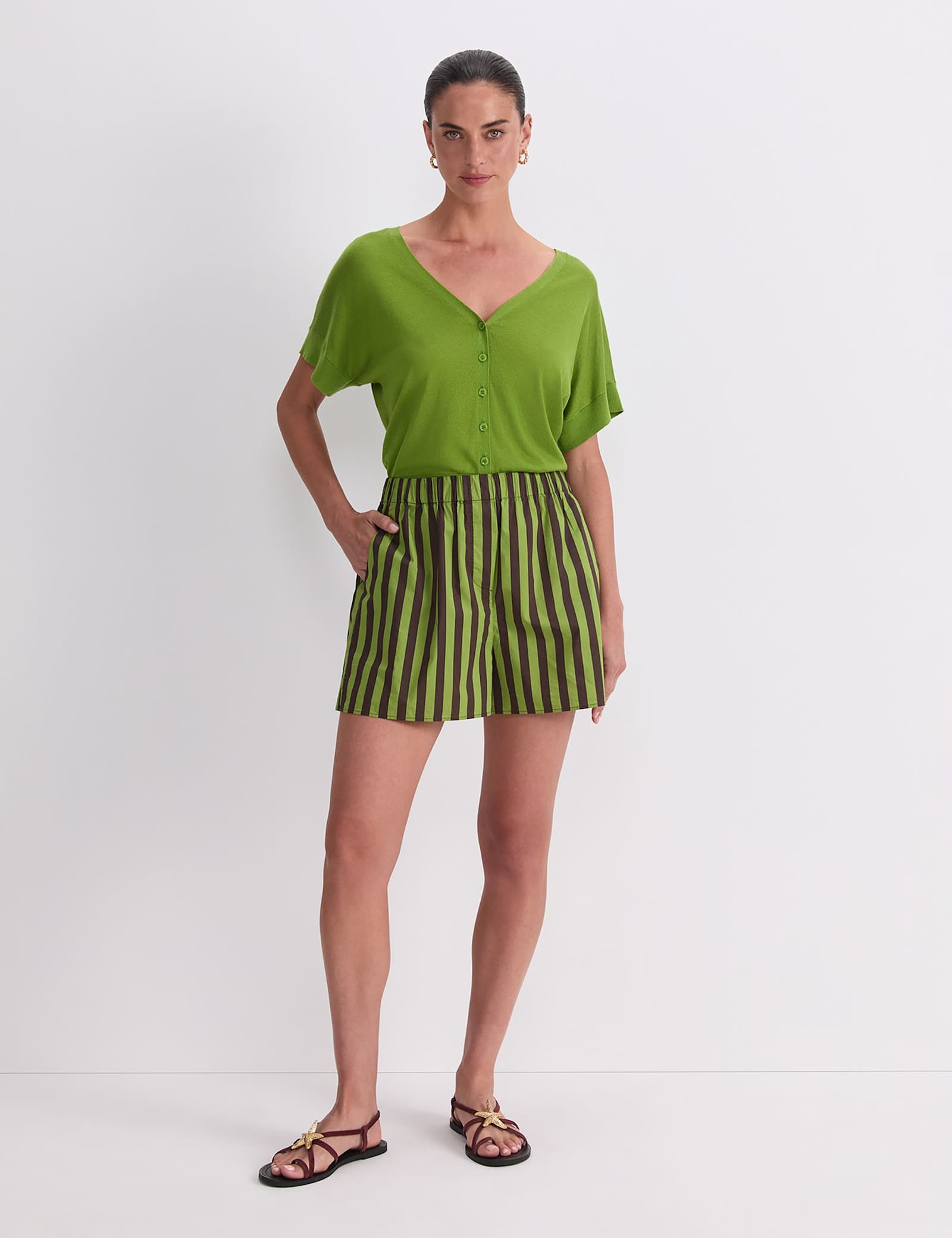 Pure Cotton Striped Shorts - image 1