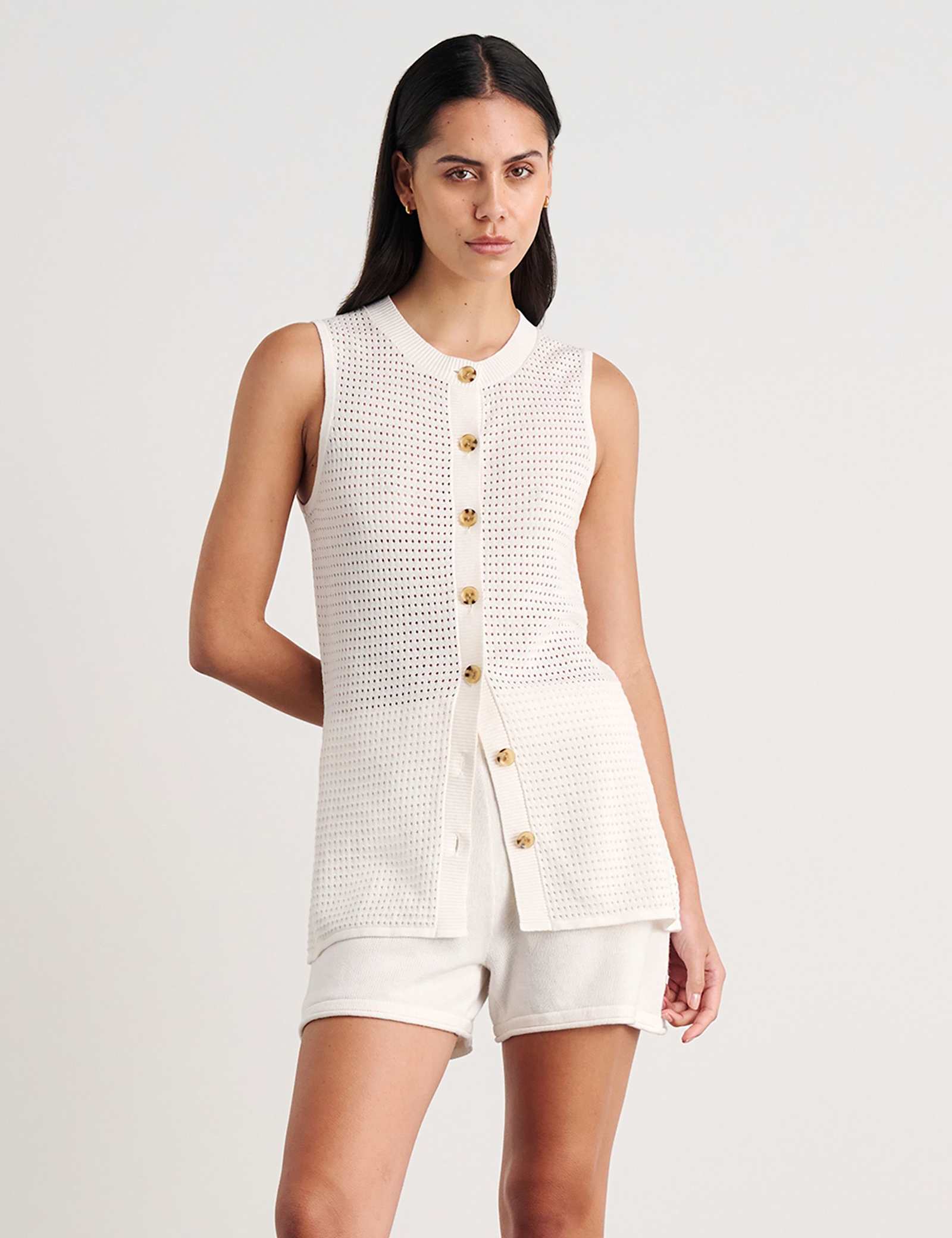 Linen Rich Longline Vest - image 5