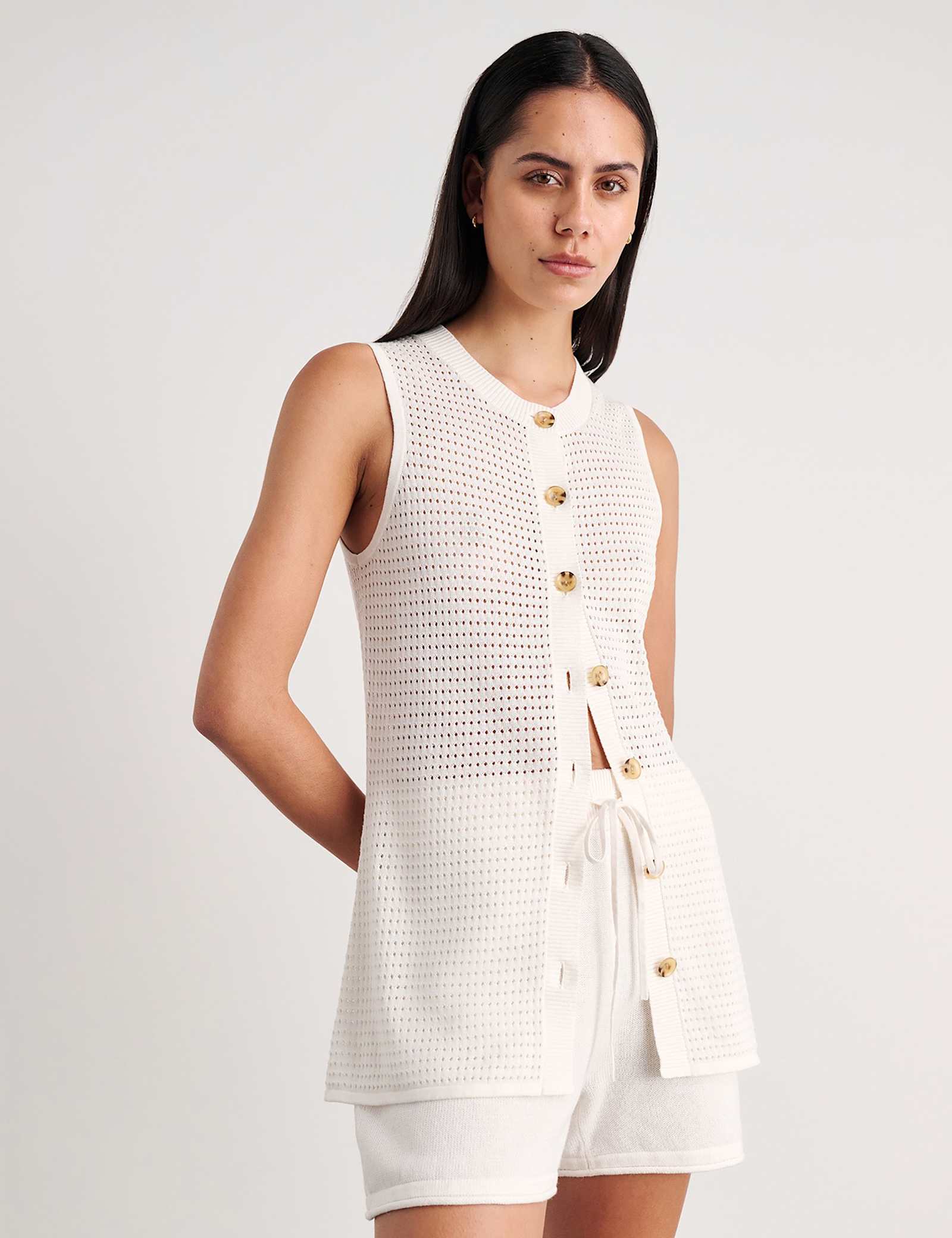 Linen Rich Longline Vest - image 4