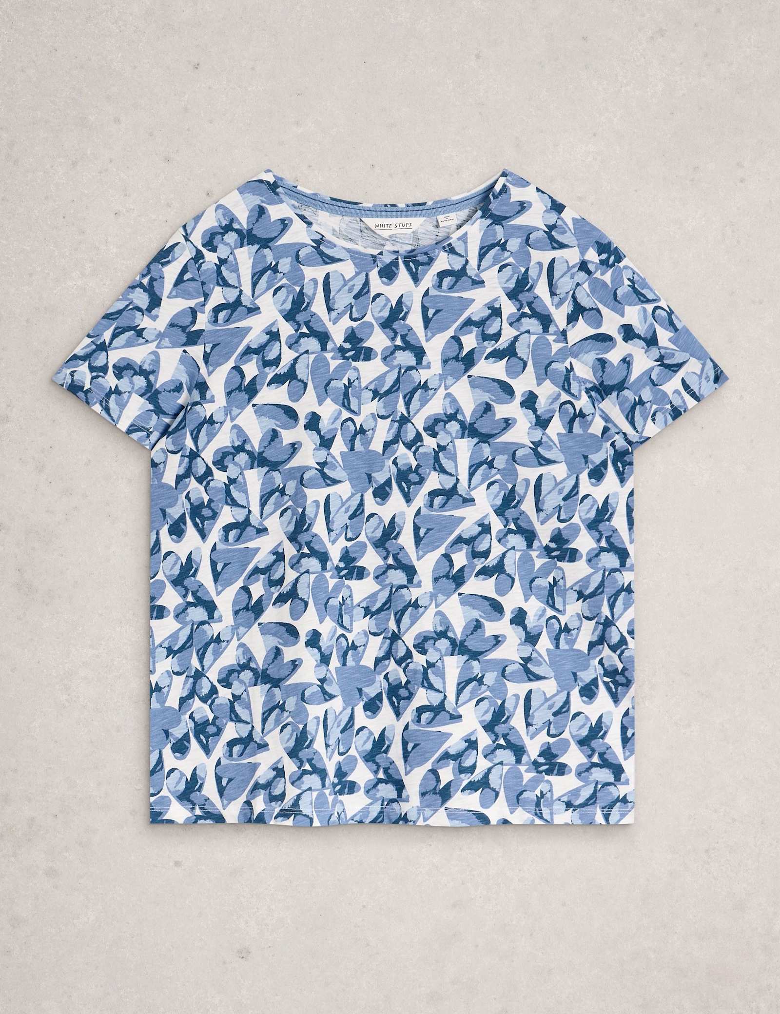 Pure Cotton Abstract Heart Print T-Shirt - image 1