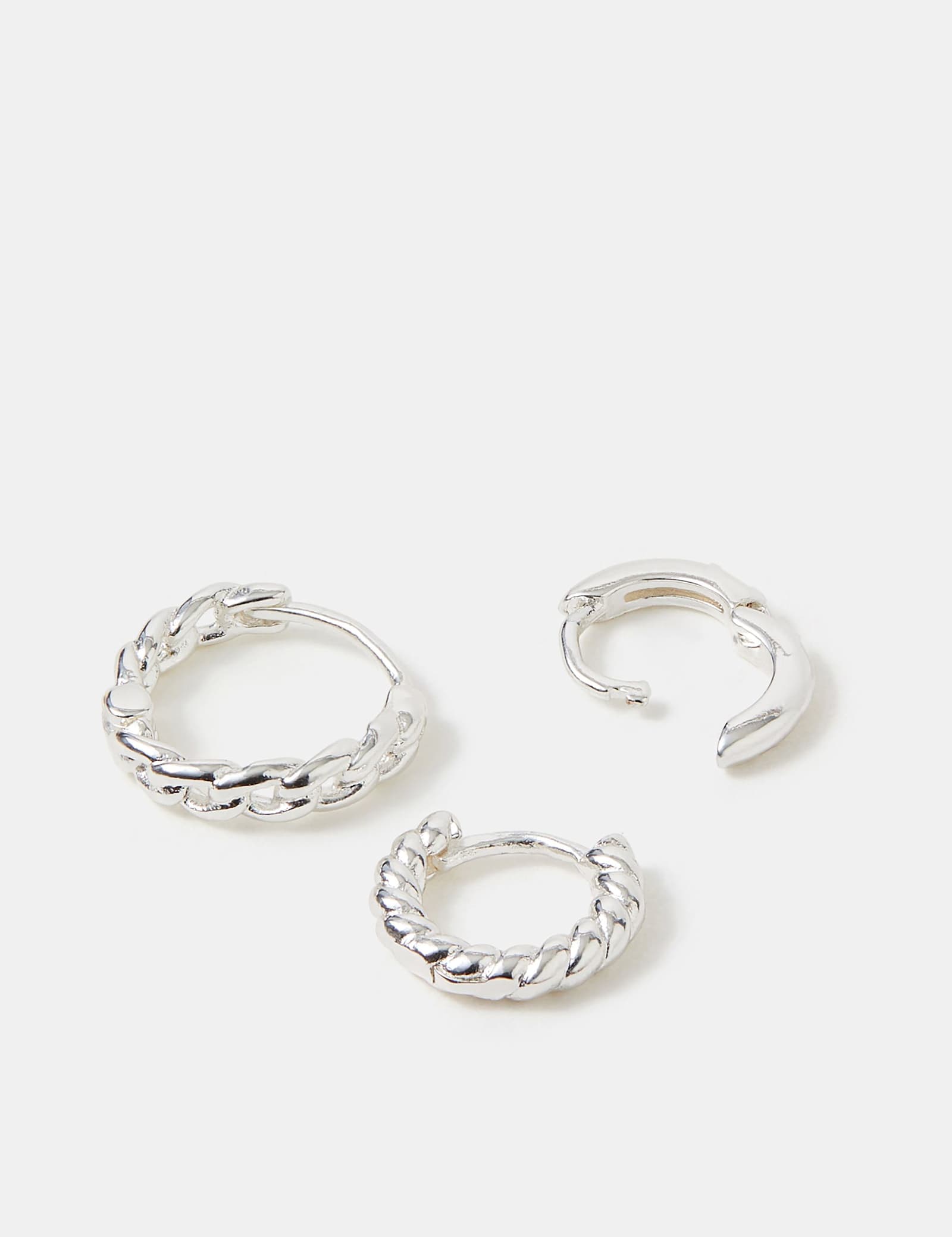 3 Pack Sterling Silver Plated Earrings Set - image 2