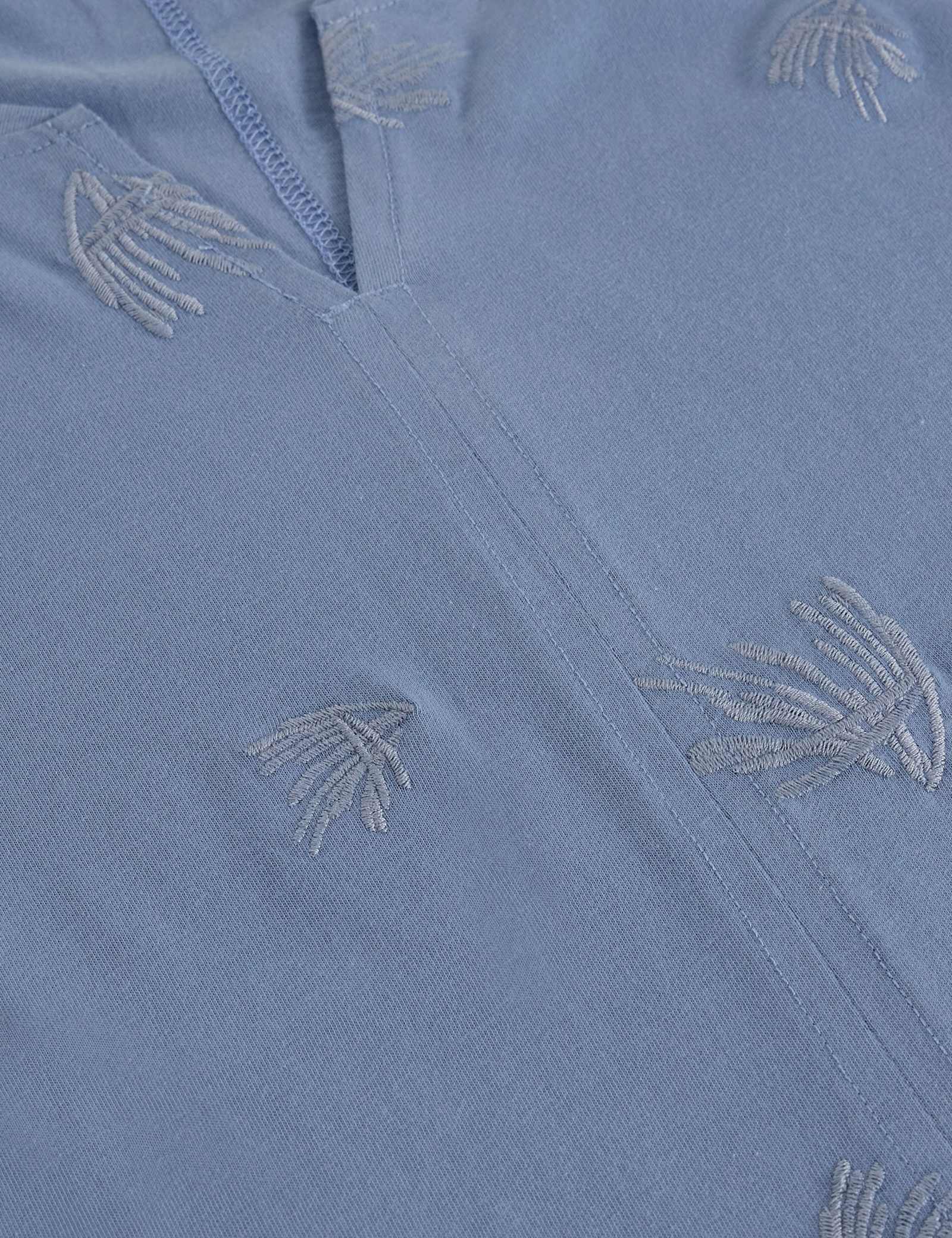 Embroidered Notch Neck T-Shirt - image 4