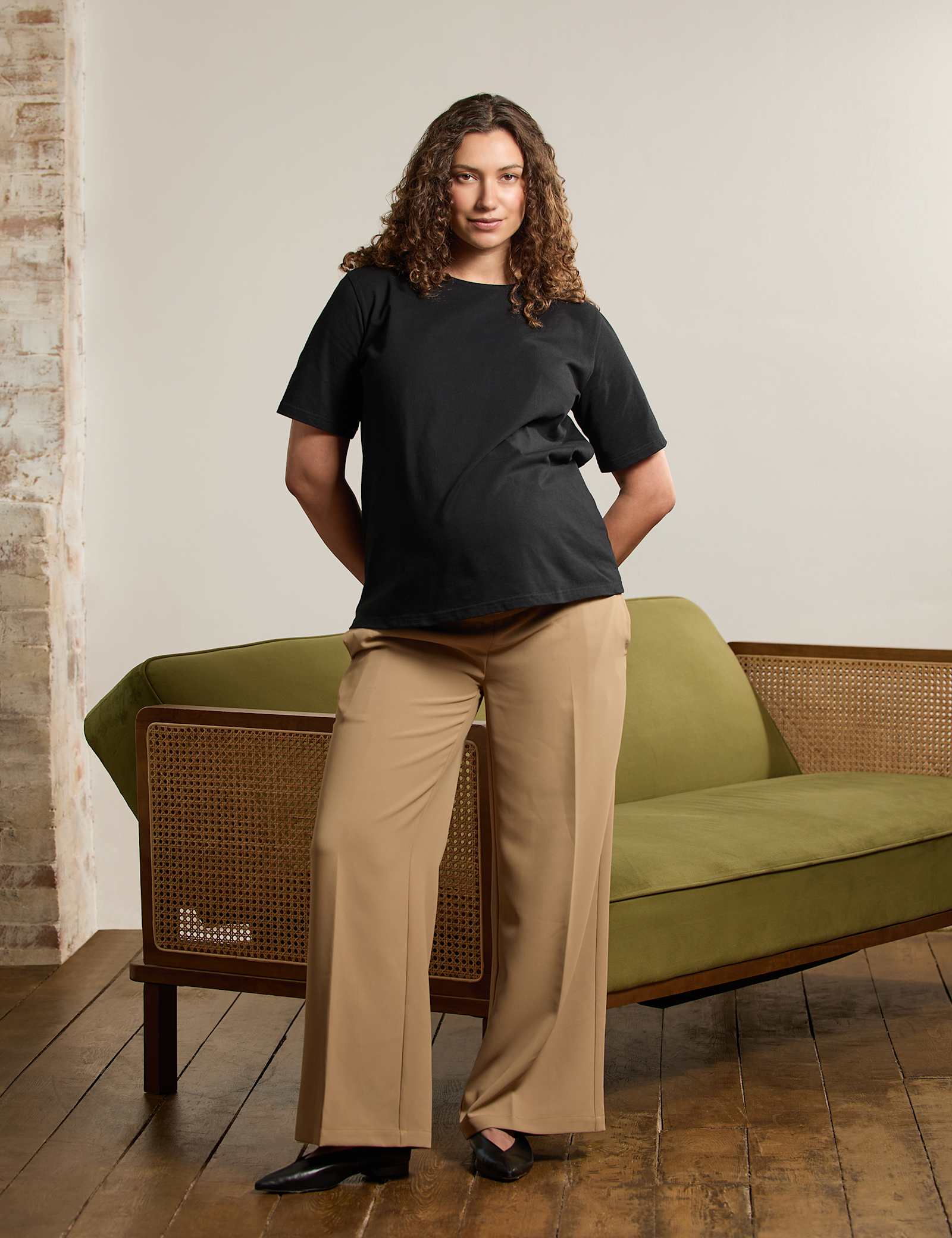Maternity Wide Leg Trousers - image 1