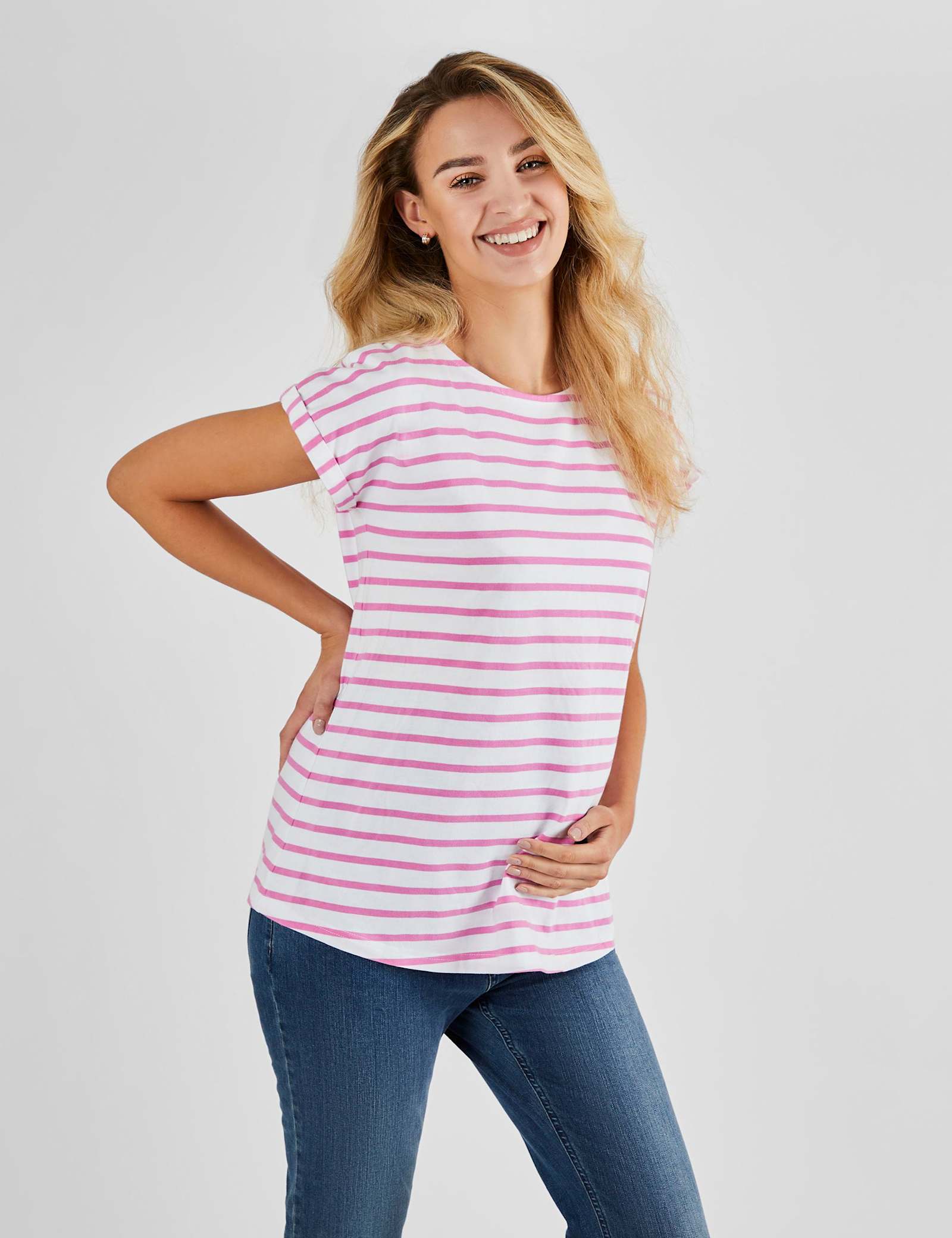 Maternity Pure Cotton Striped T-Shirt - image 2