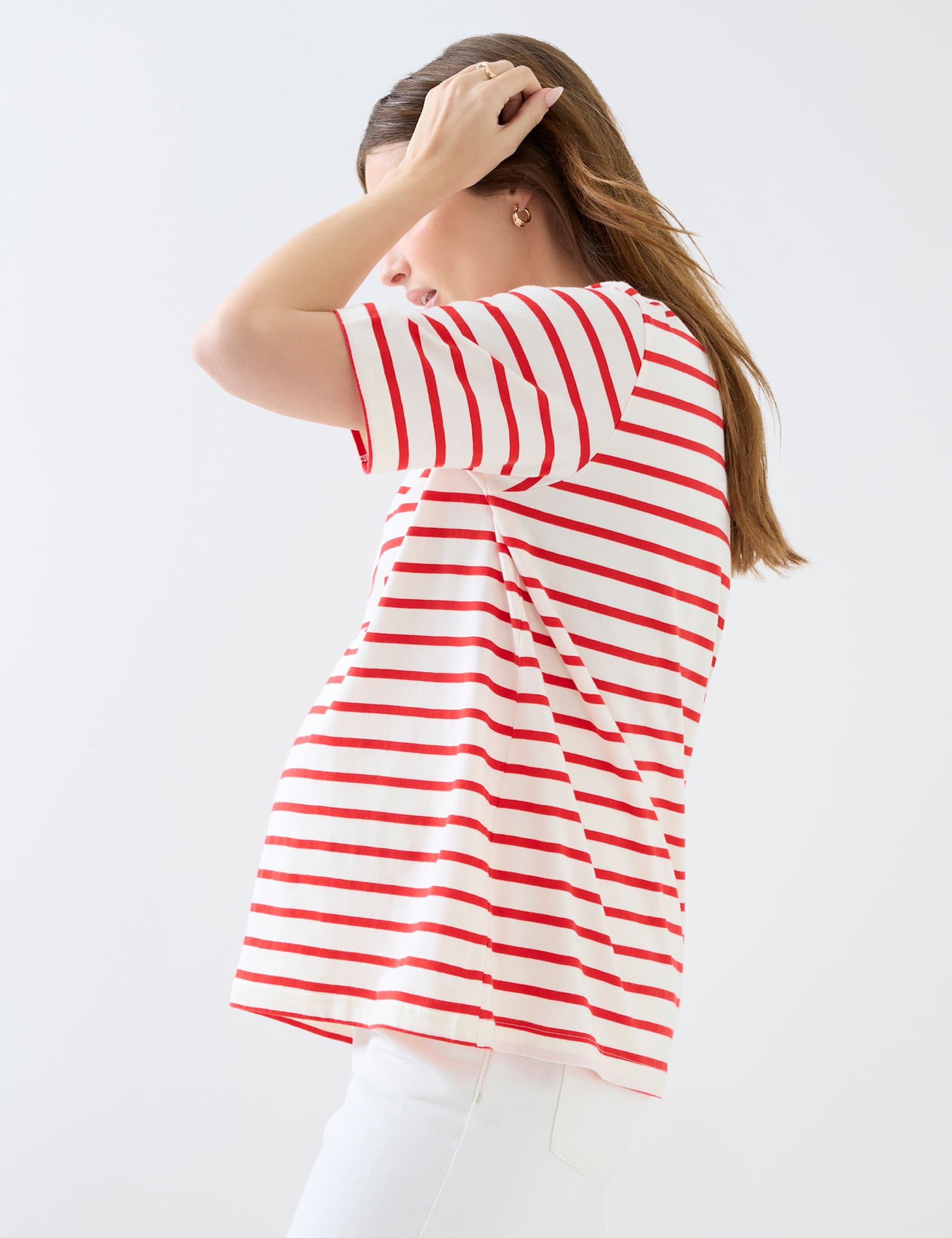 Maternity Pure Cotton Striped T-Shirt - image 5