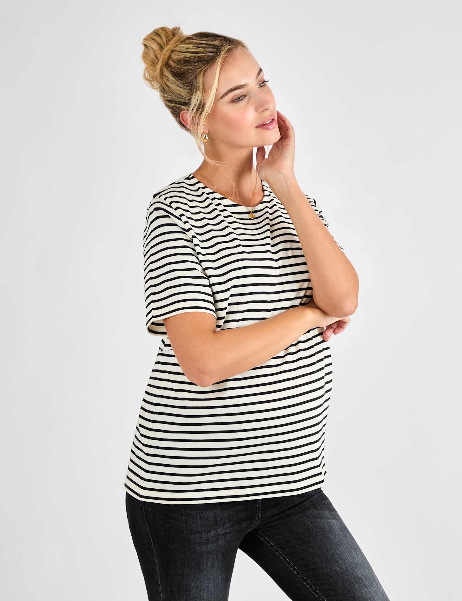 Maternity Pure Cotton Oversized T-Shirt - image 1