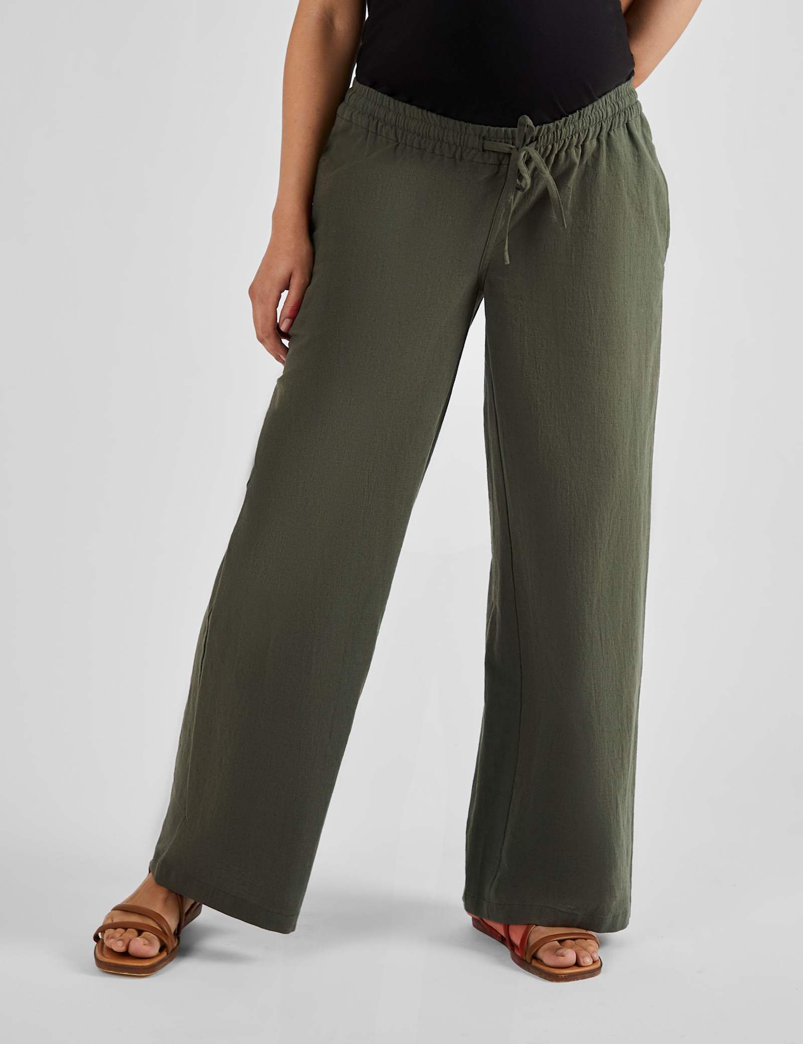 Maternity Cotton Rich Wide Leg Trousers - image 5