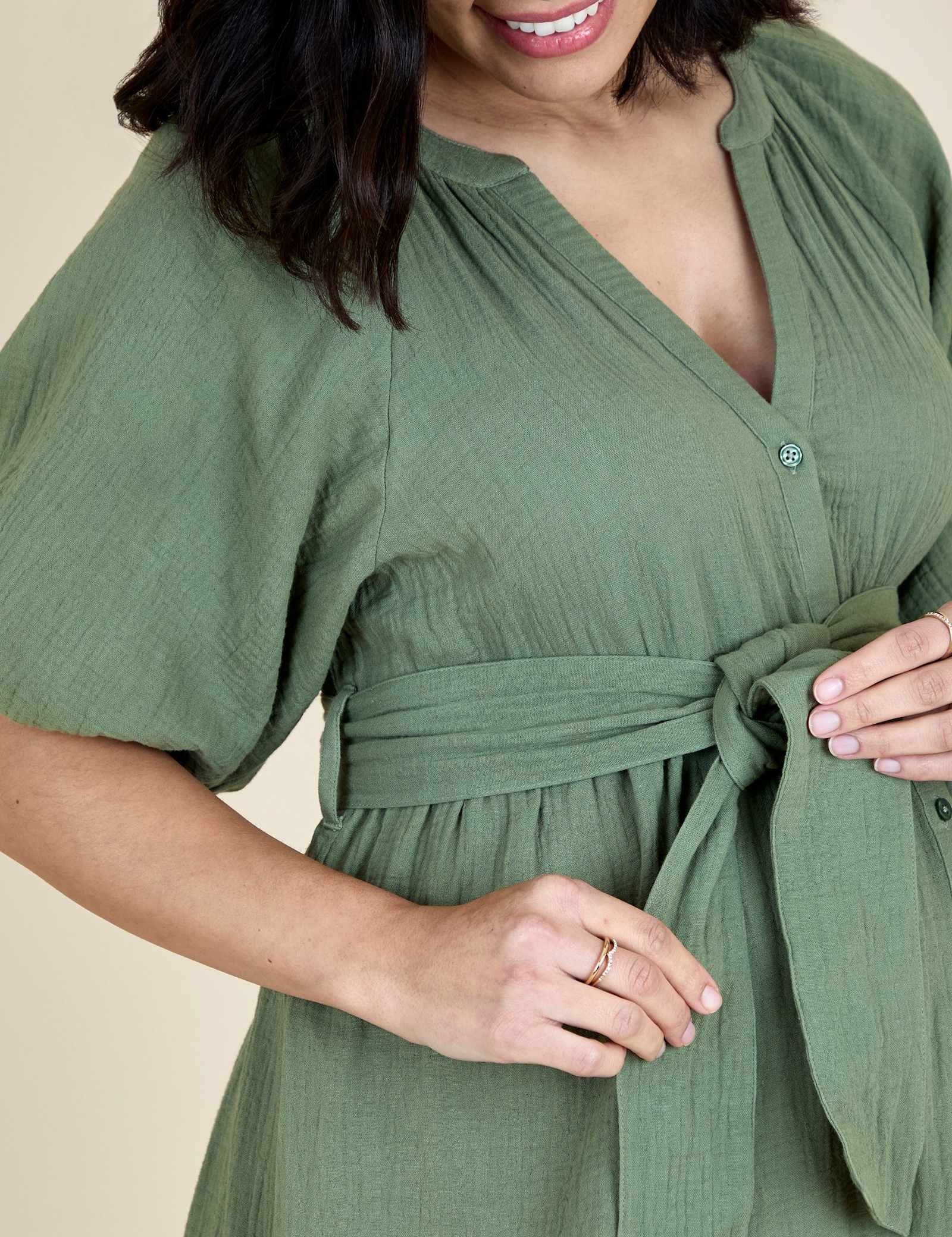 Maternity Pure Cotton Midi Shirt Dress - image 4