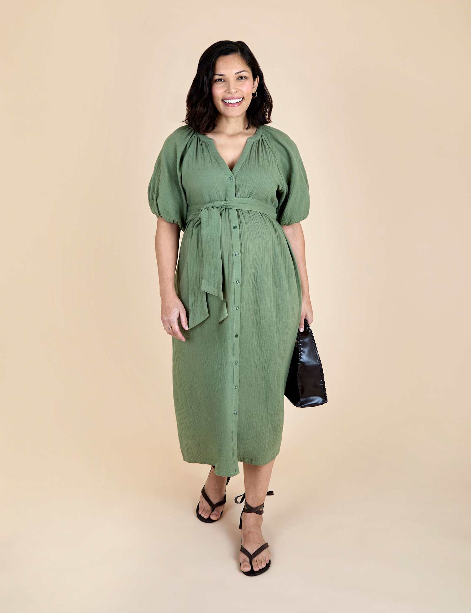 Maternity Pure Cotton Midi Shirt Dress - image 2