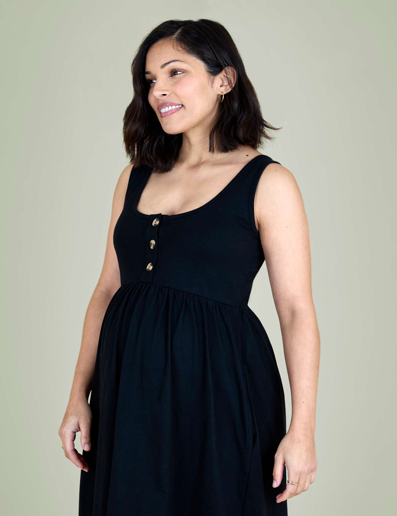 Maternity Pure Cotton Midi Waisted Dress - image 5