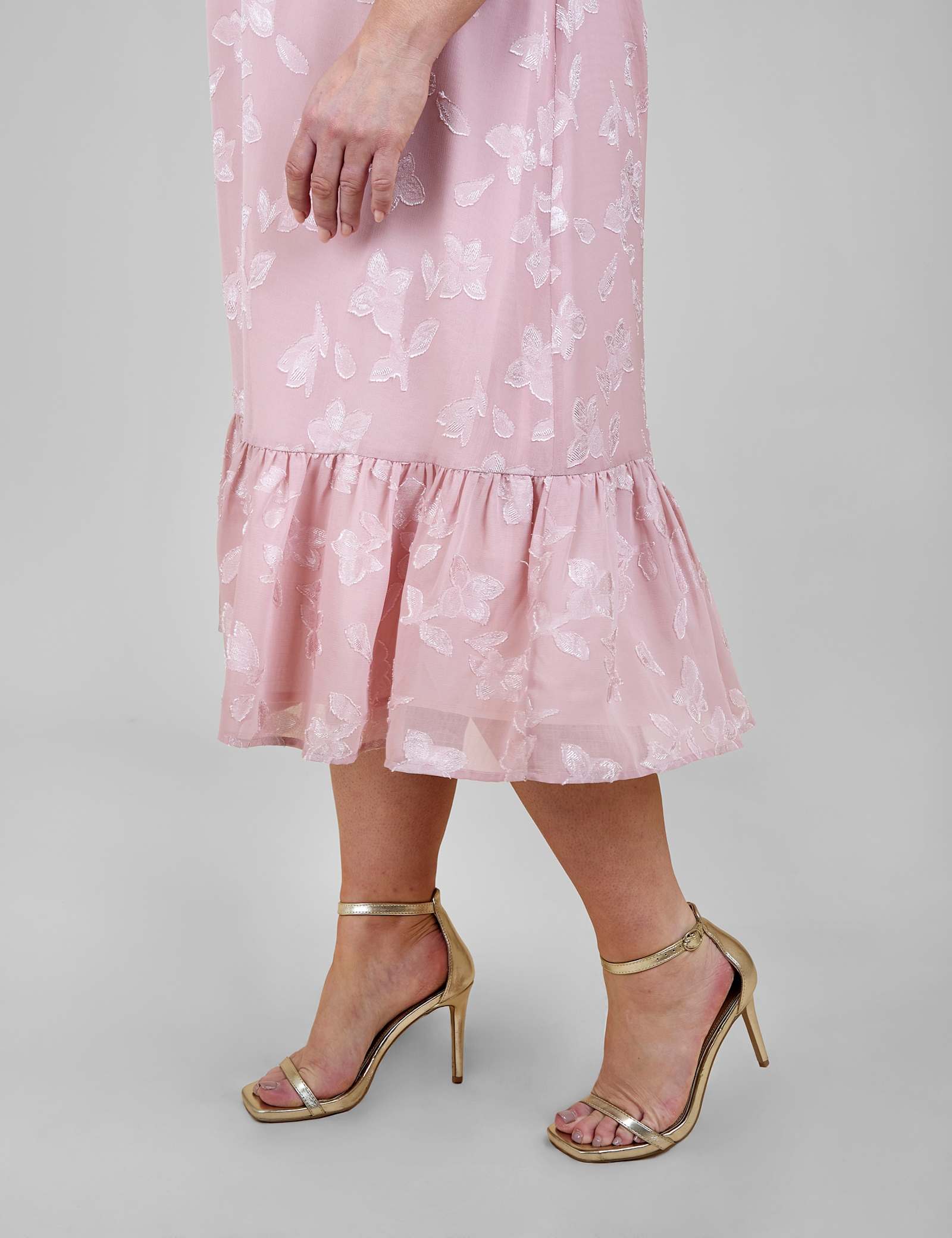 Maternity Floral V-Neck Midi Skater Dress - image 4