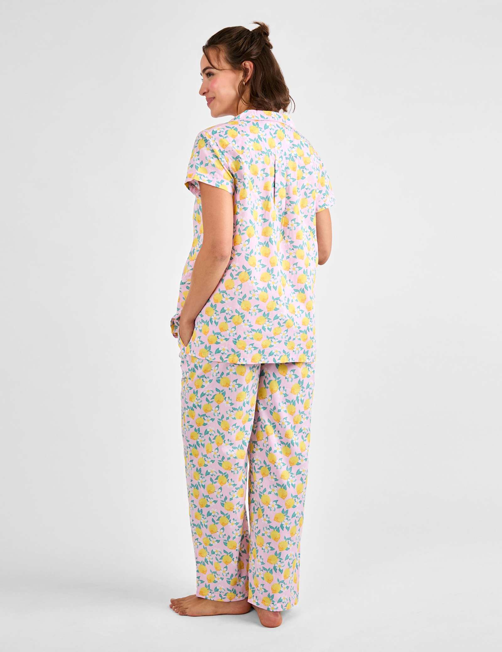 Maternity Pure Cotton Lemon Pyjama Set - image 4
