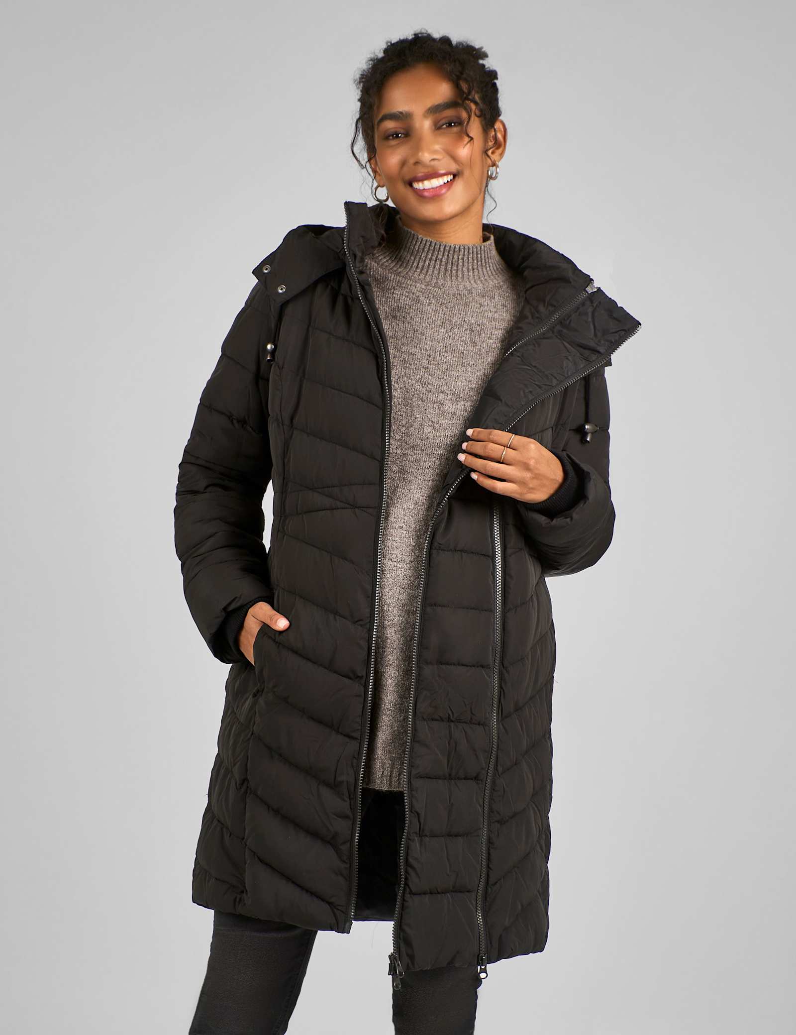 Maternity 2-in-1 Longline Puffer Coat - image 1