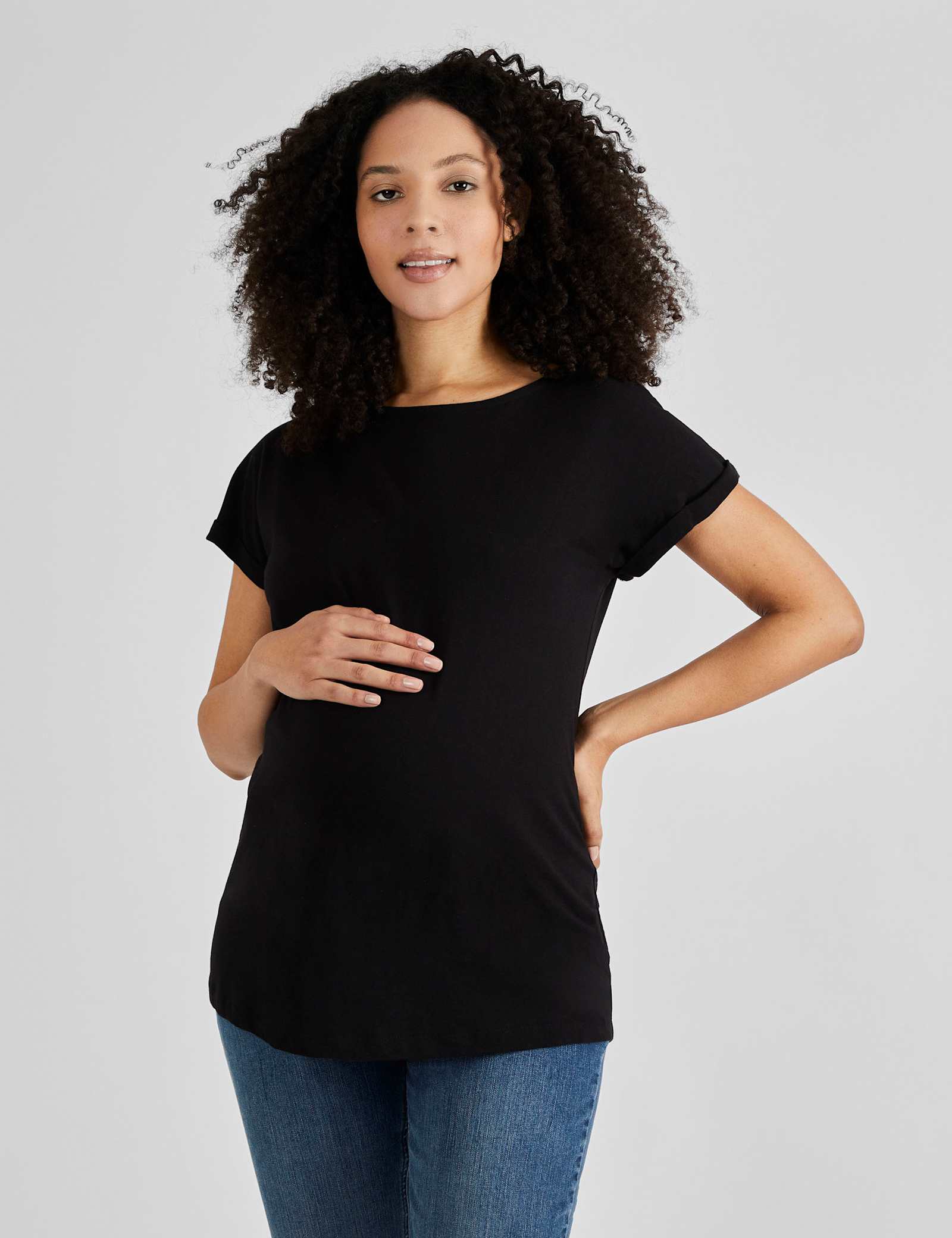 Maternity 2 Pack Pure Cotton Boyfriend T-Shirts - image 3