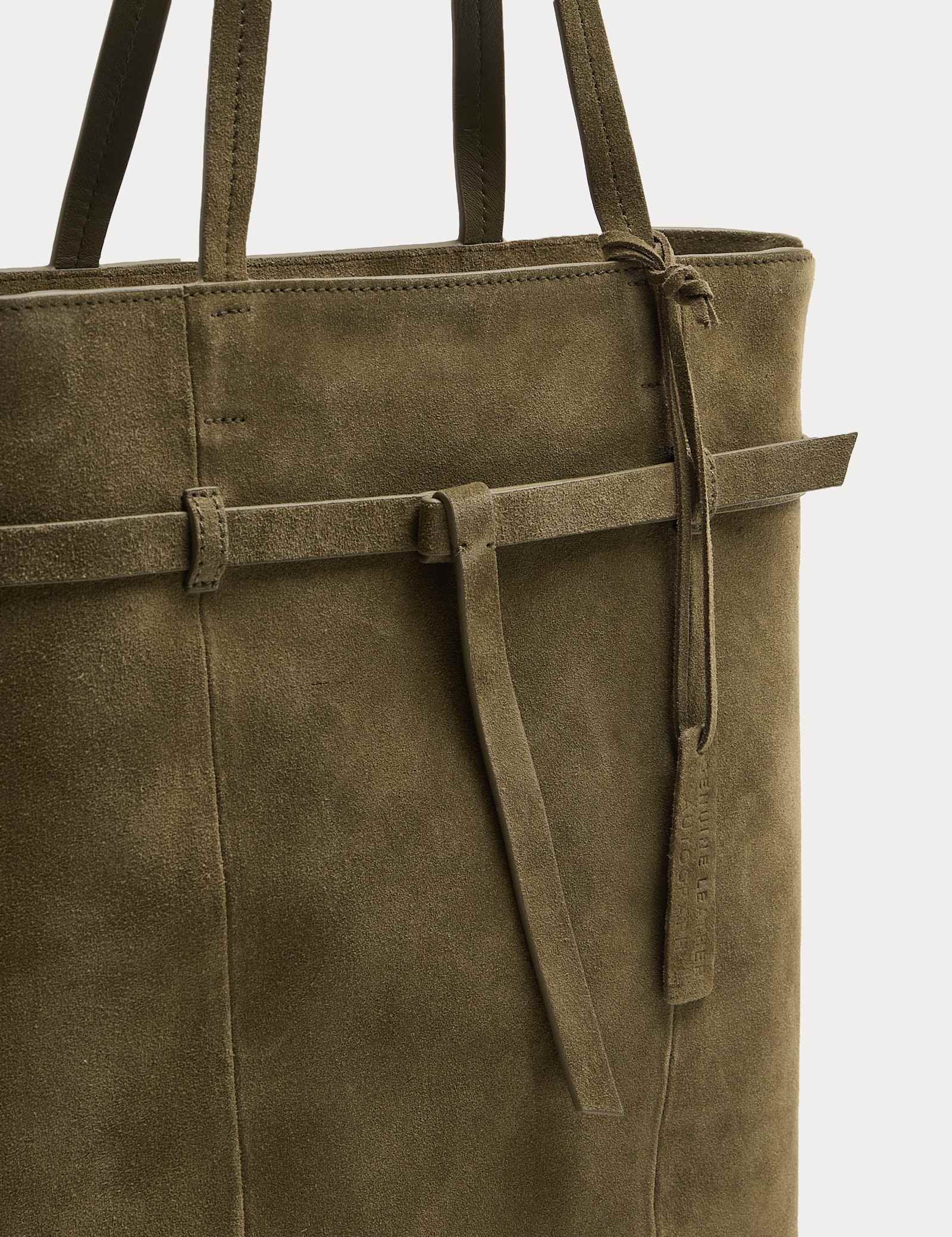 Suede Belted Tote Bag - image 4