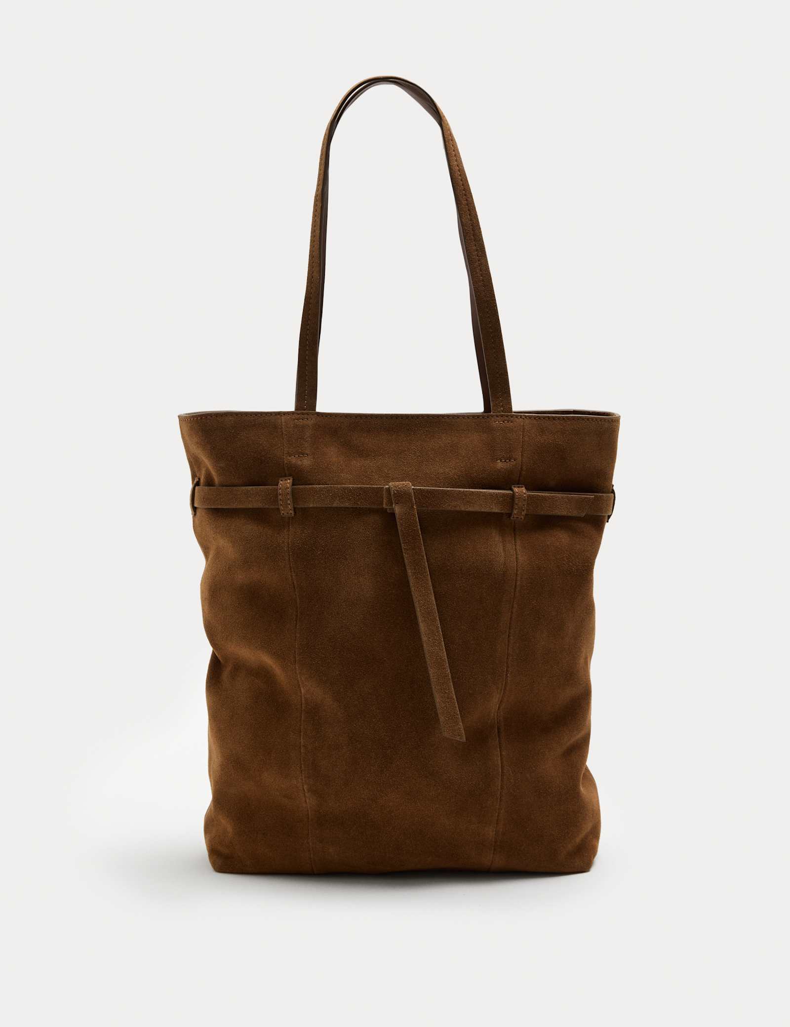Suede Belted Tote Bag - image 1