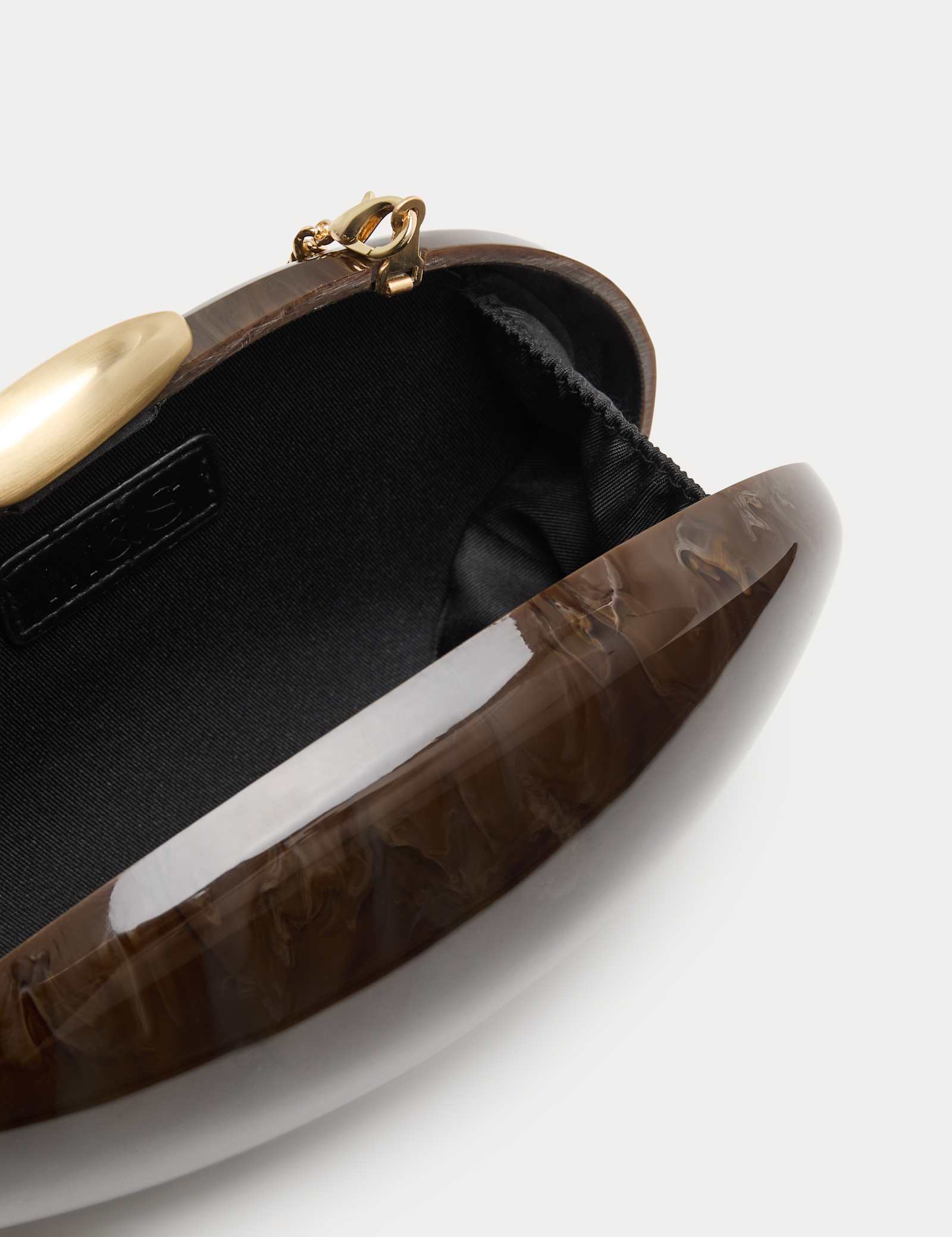 Hard Shell Chain Strap Clutch Bag - image 3