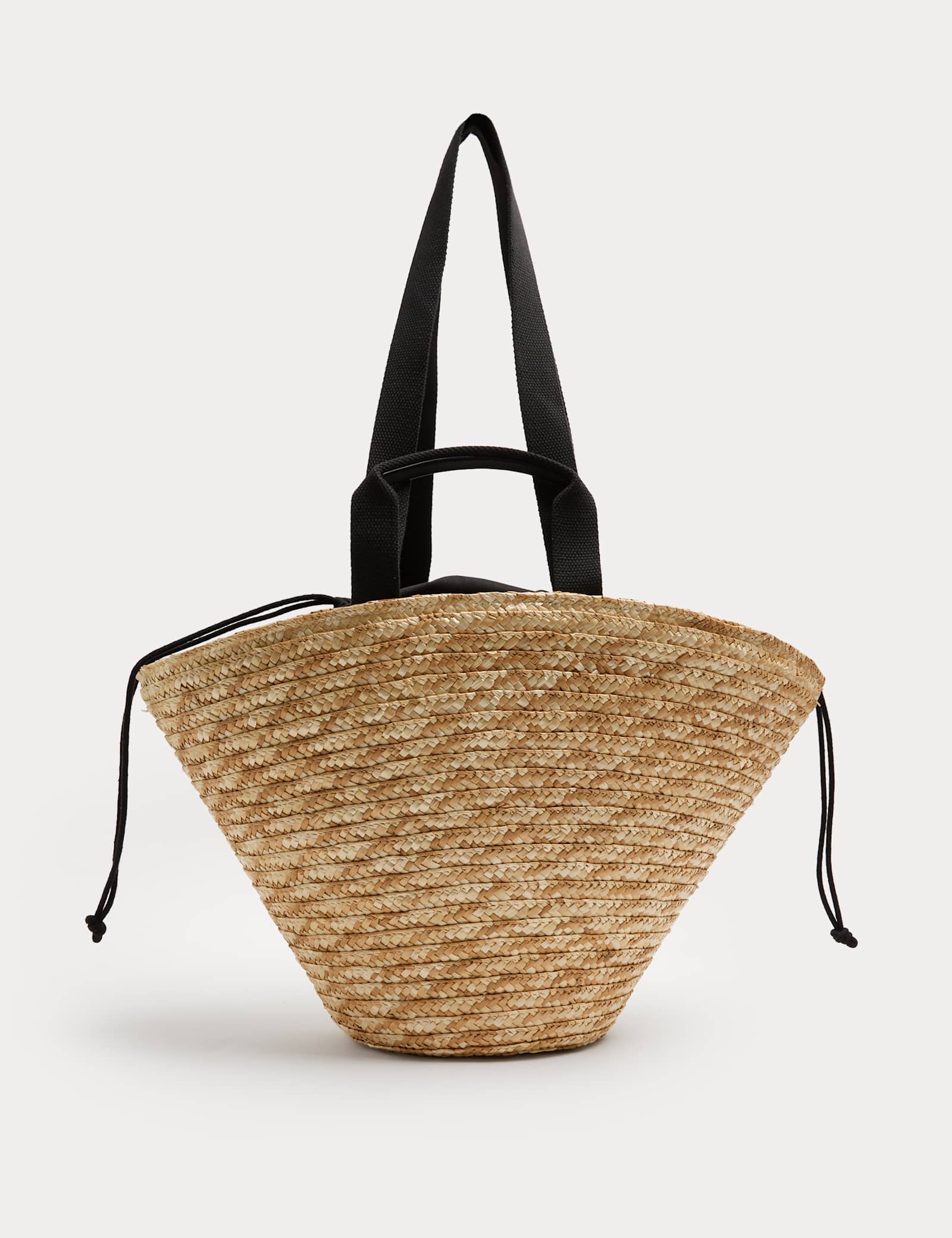 Straw Drawstring Bucket Bag - image 1