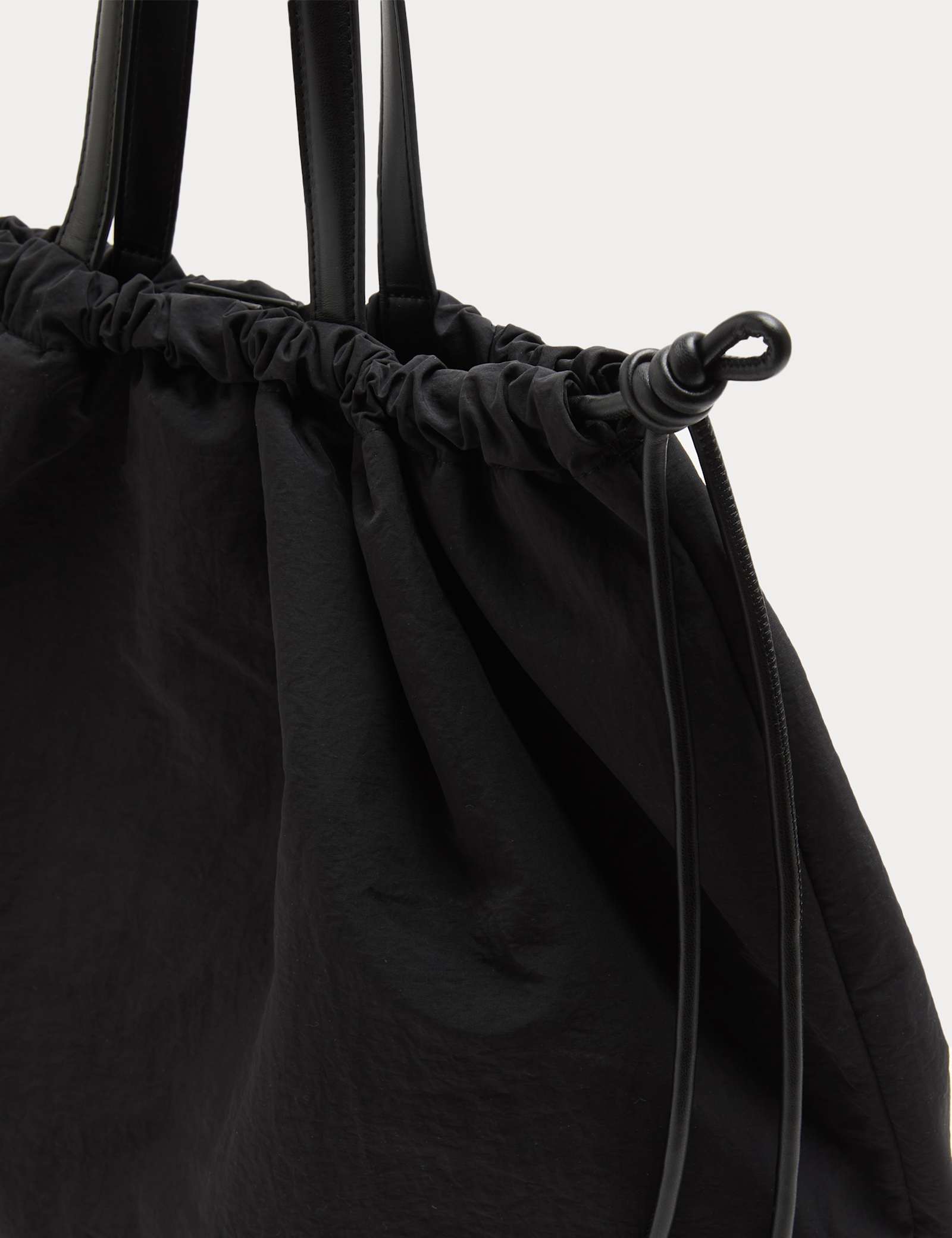 Large Ruched Drawstring Shoulder Bag - image 1