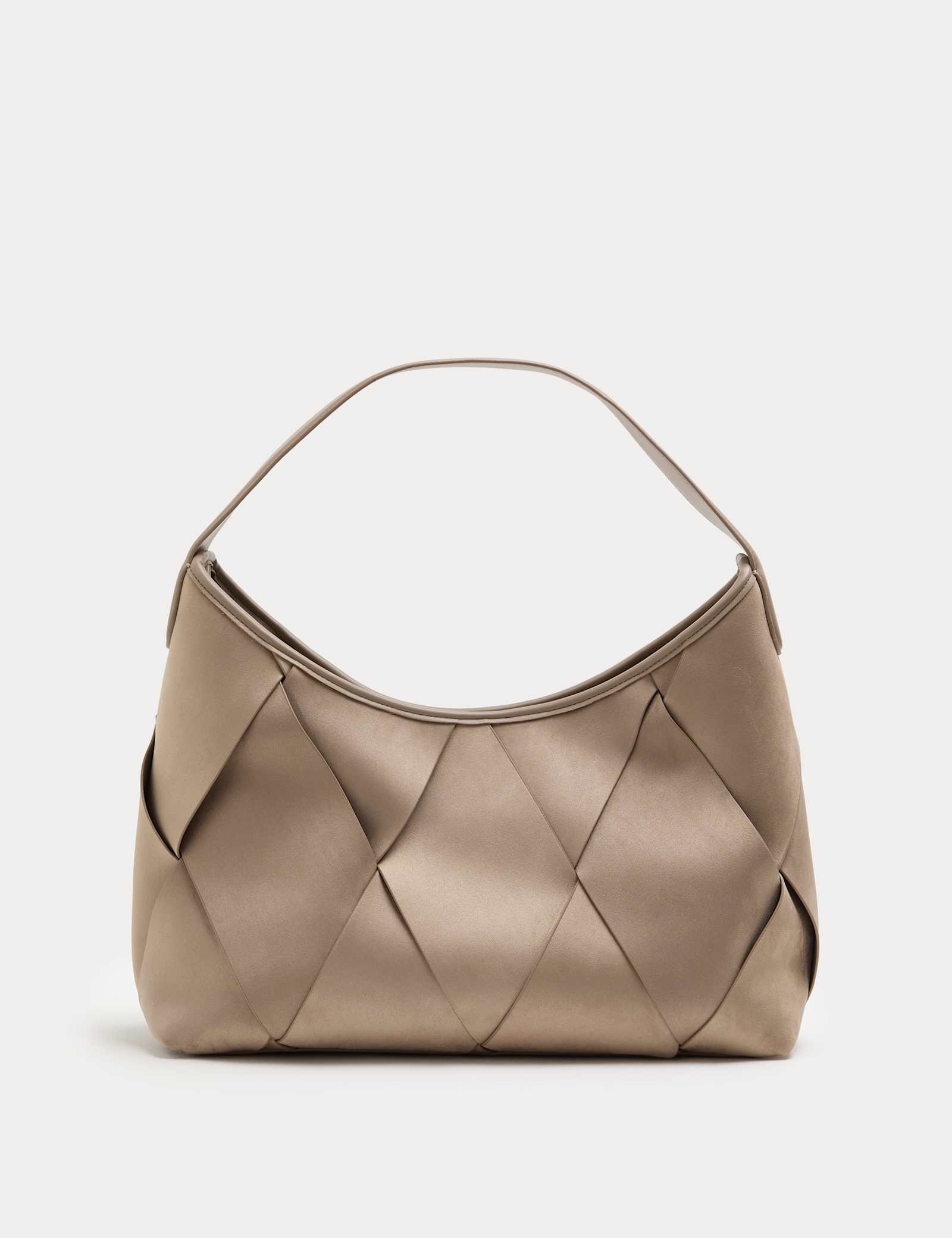 Faux Suede Woven Large Shoulder Bag - image 2