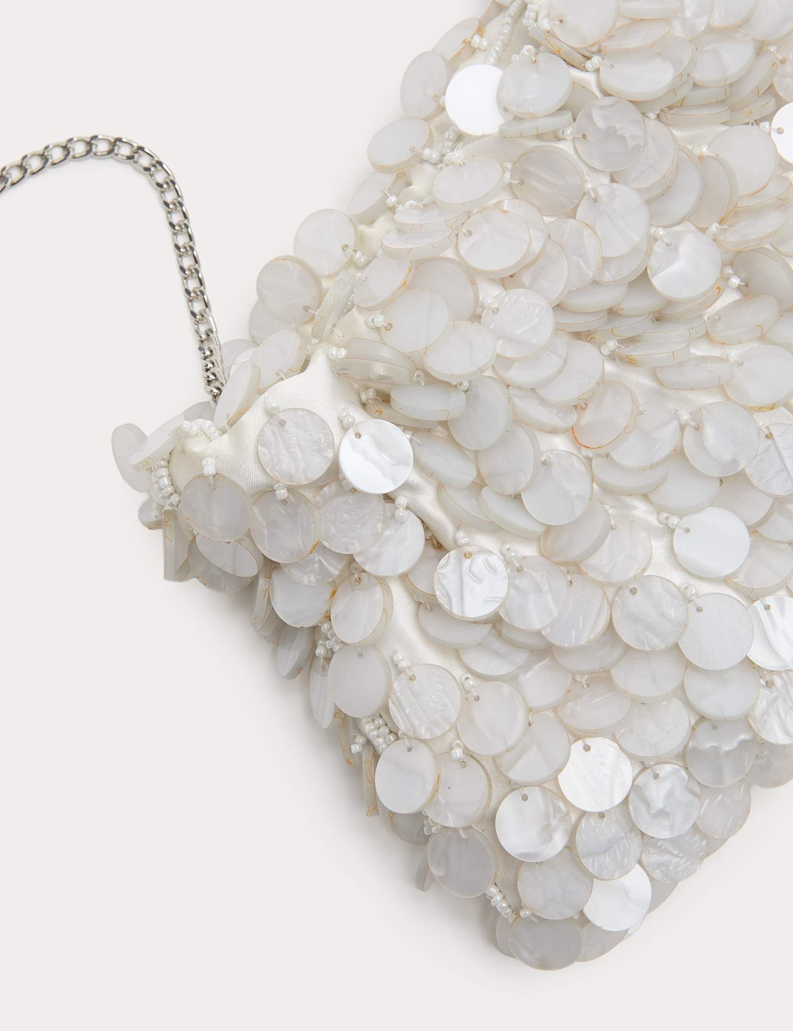 Pearl Disc Chain Strap Shoulder Bag - image 2