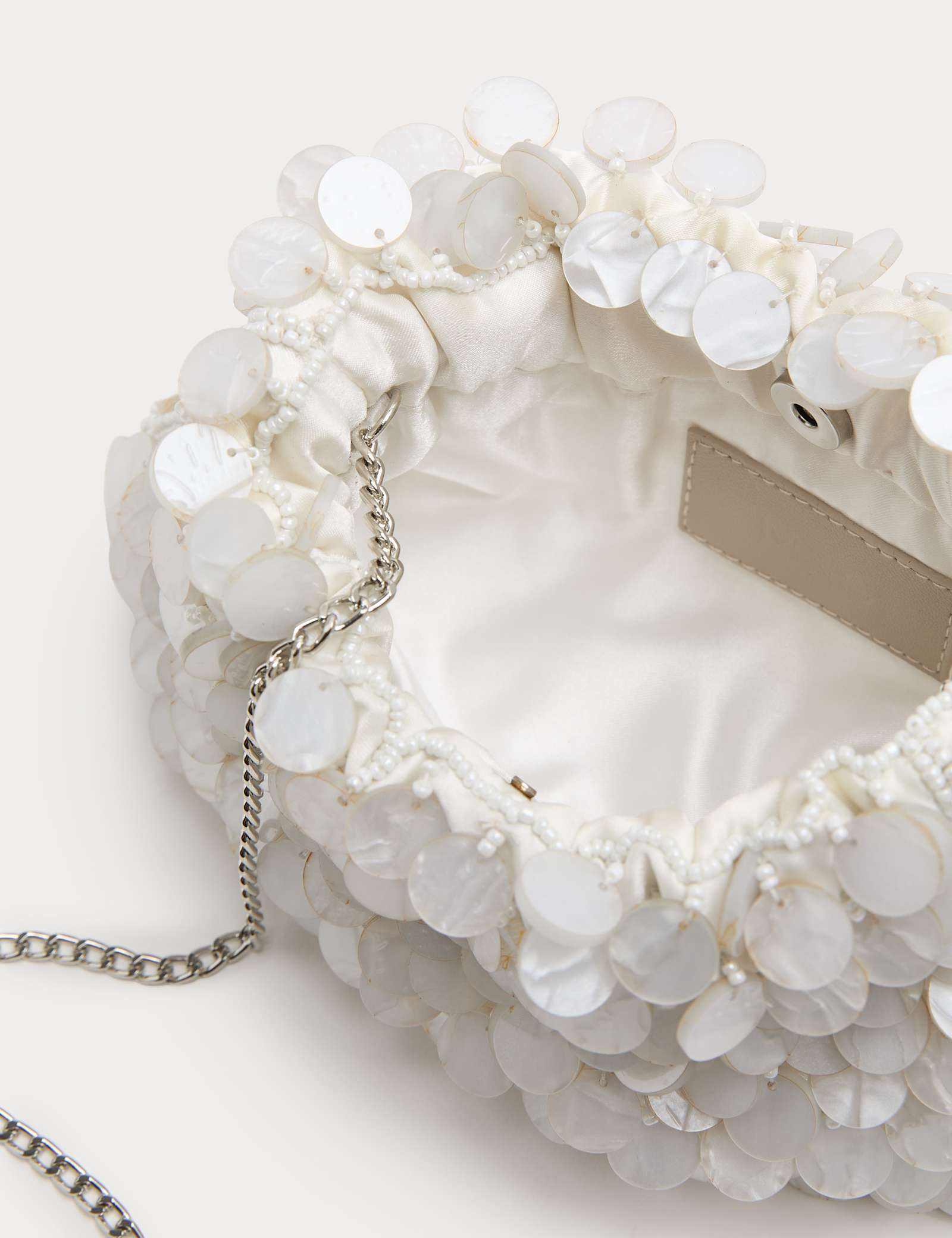 Pearl Disc Chain Strap Shoulder Bag - image 3