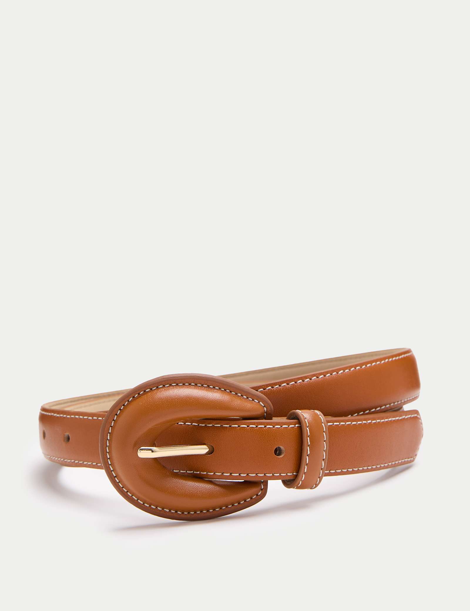 Covered Buckle Skinny Waist Belt - image 1