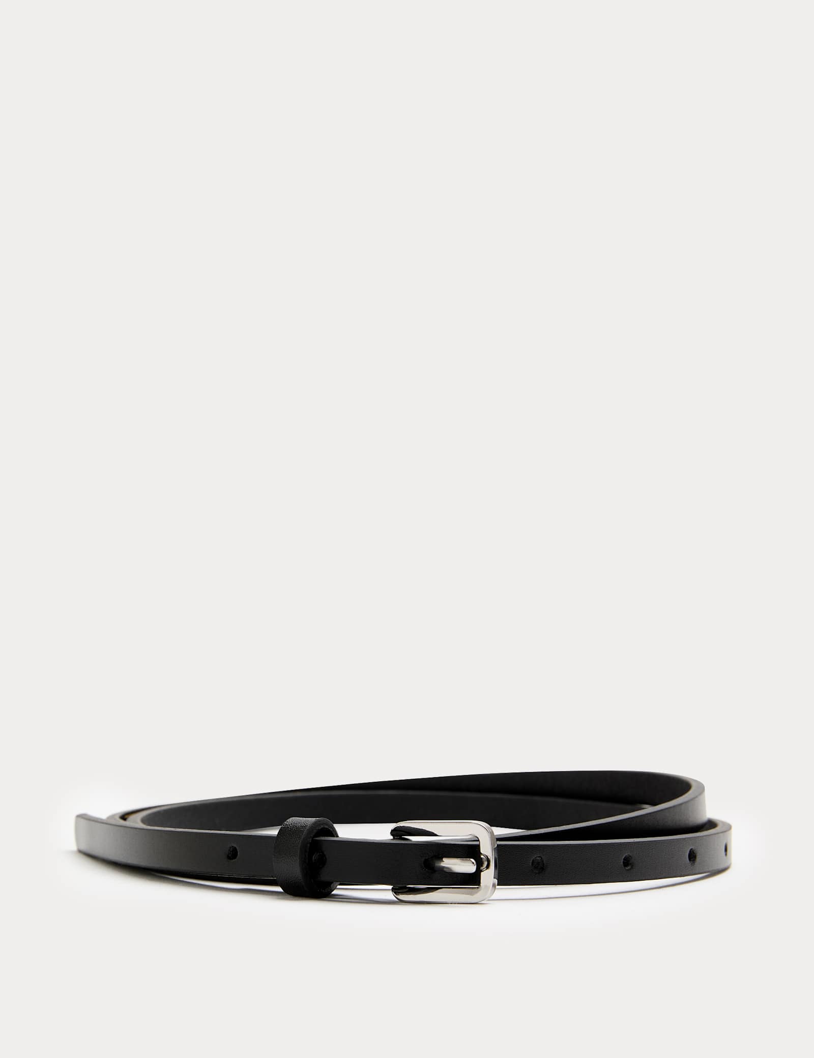 Leather Skinny Buckle Belt - image 1