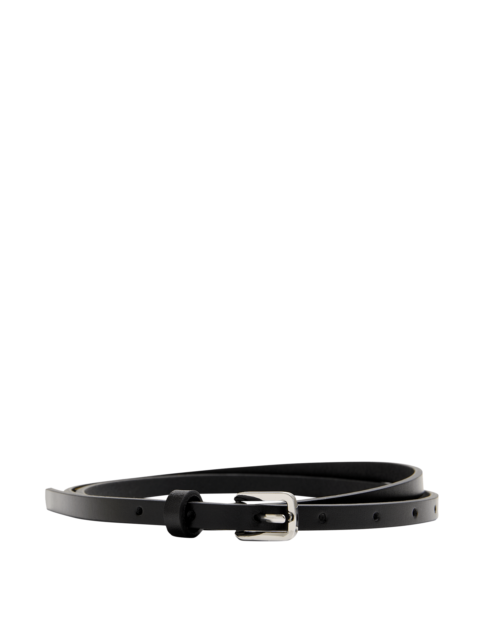 Leather Skinny Buckle Belt - image 4
