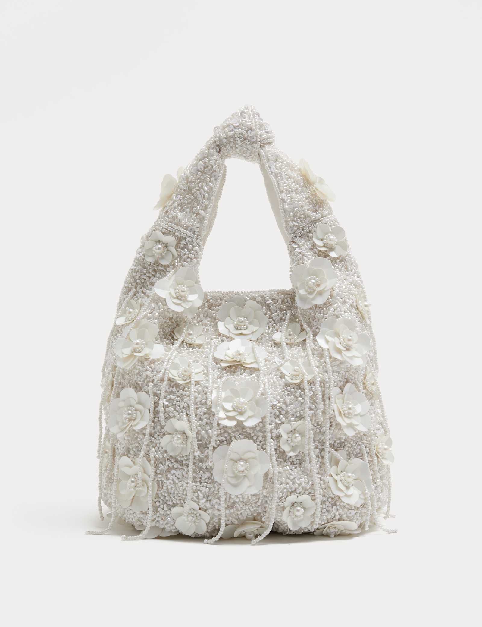 Beaded Floral Grab Bag - image 1