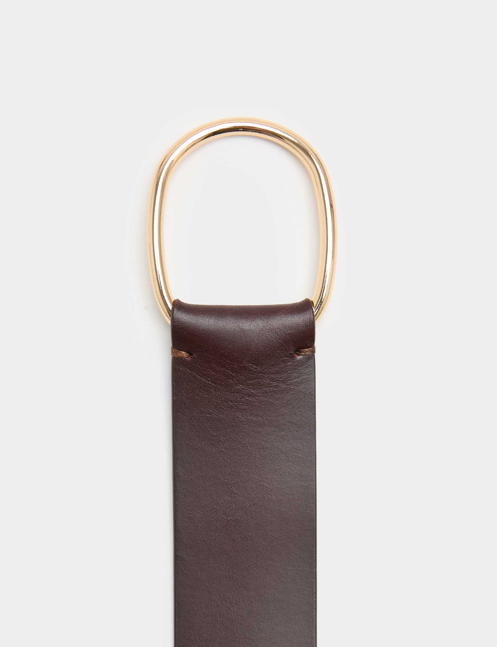 Leather Wide Double D-Ring Jeans Belt - image 3