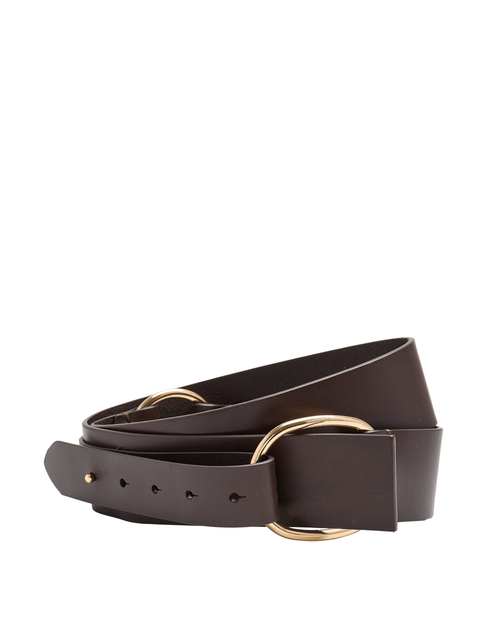 Leather Wide Double D-Ring Jeans Belt - image 2