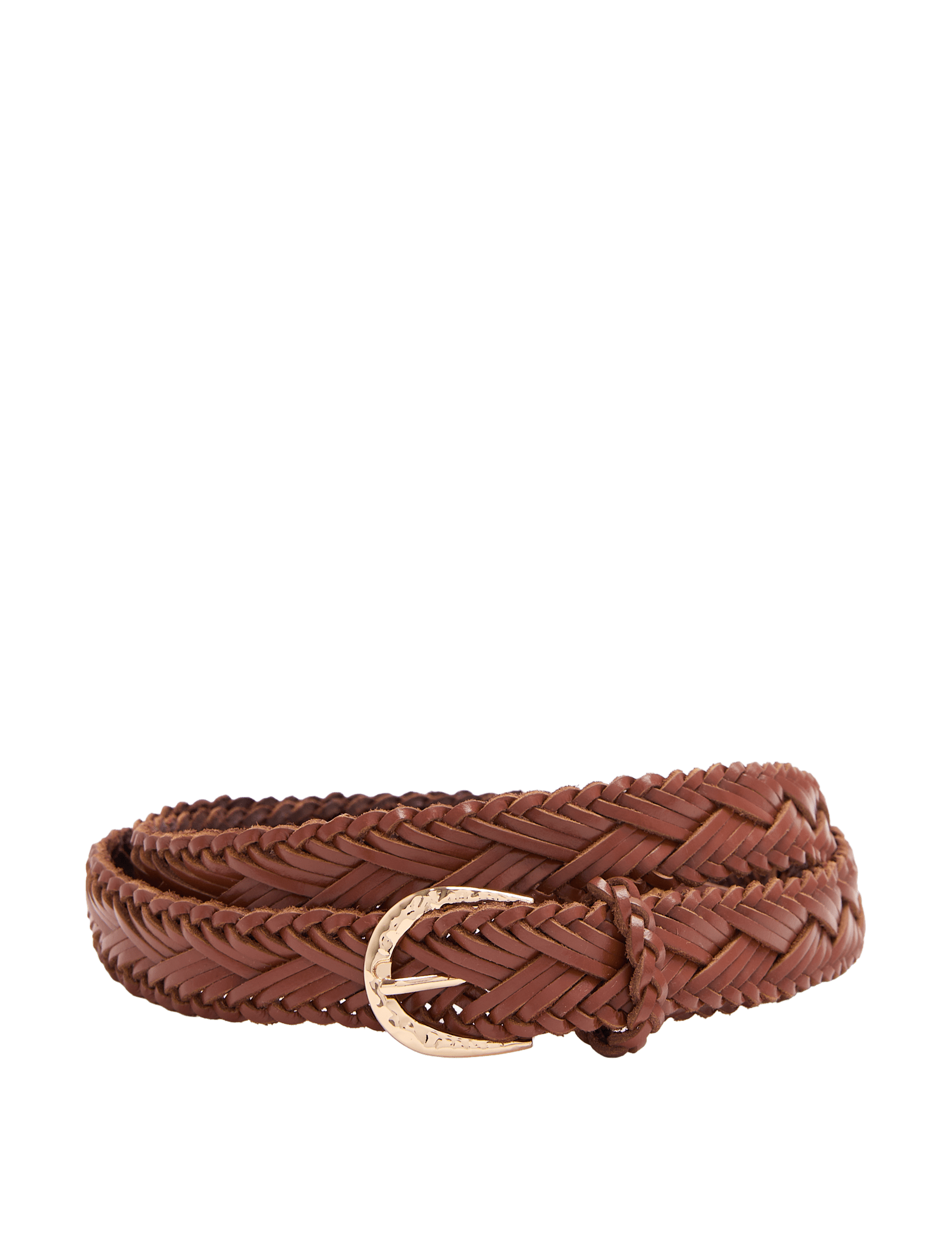 Leather Skinny Weave Waist Belt - image 2
