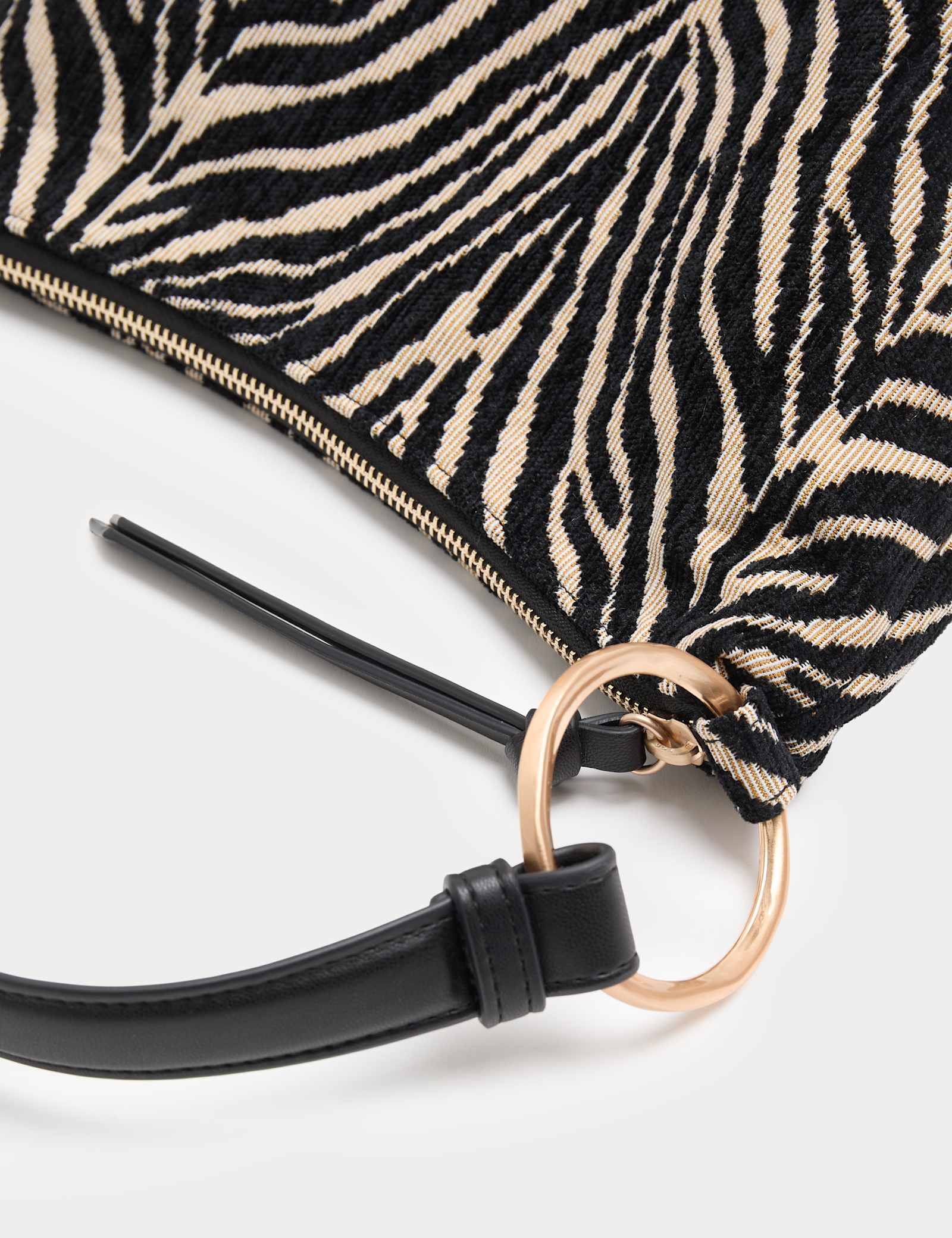 Jacquard Zebra Print Mini Shoulder Bag - image 1