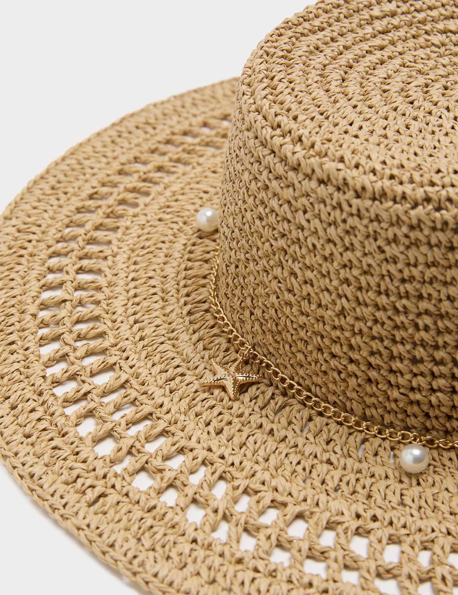 Shell Detail Floppy Fedora Hat - image 3