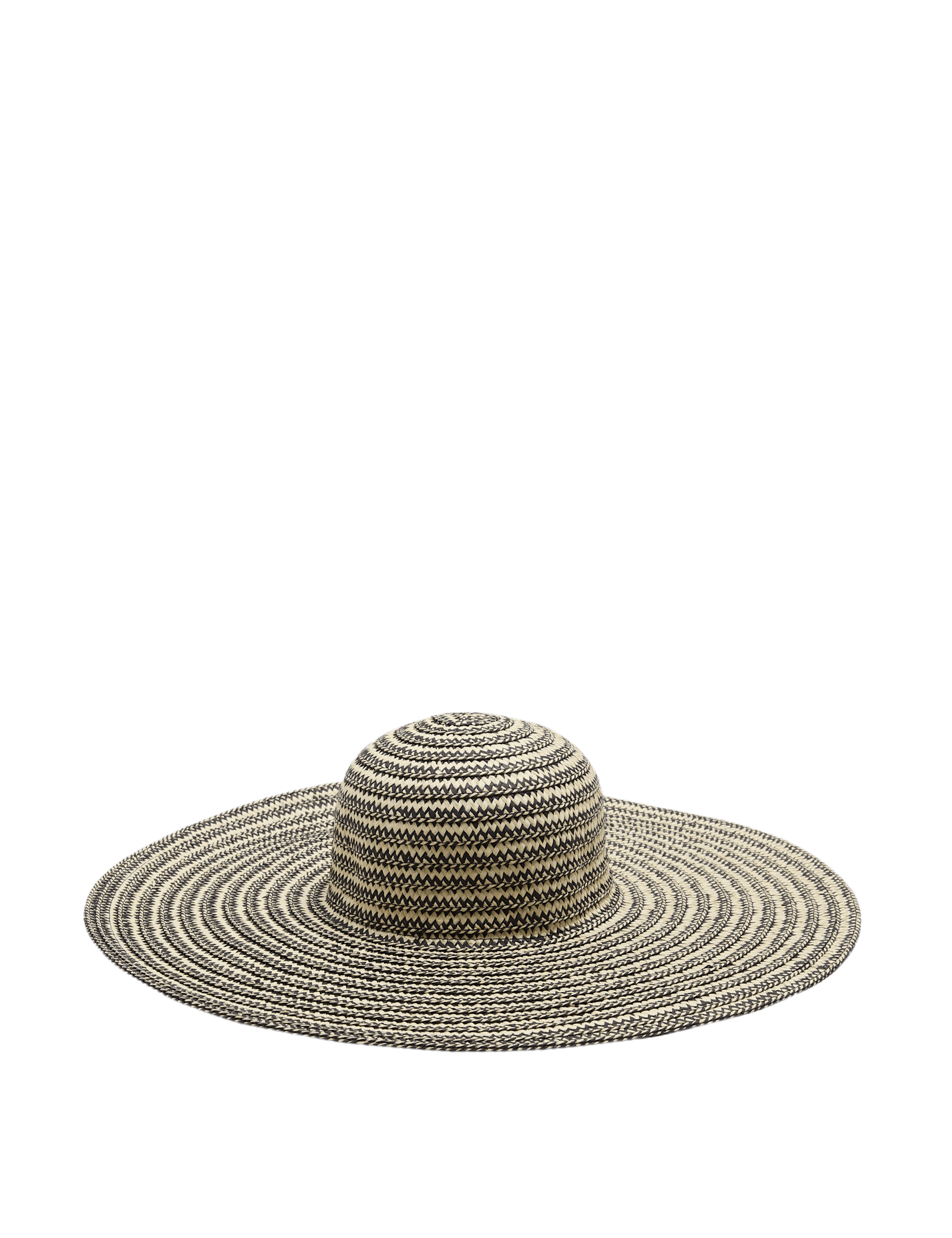 Straw Striped Wide Brim Hat - image 2