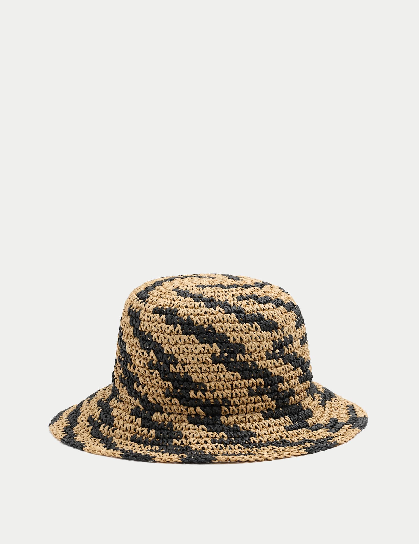 Straw Stripe Detail Bucket Hat - image 1