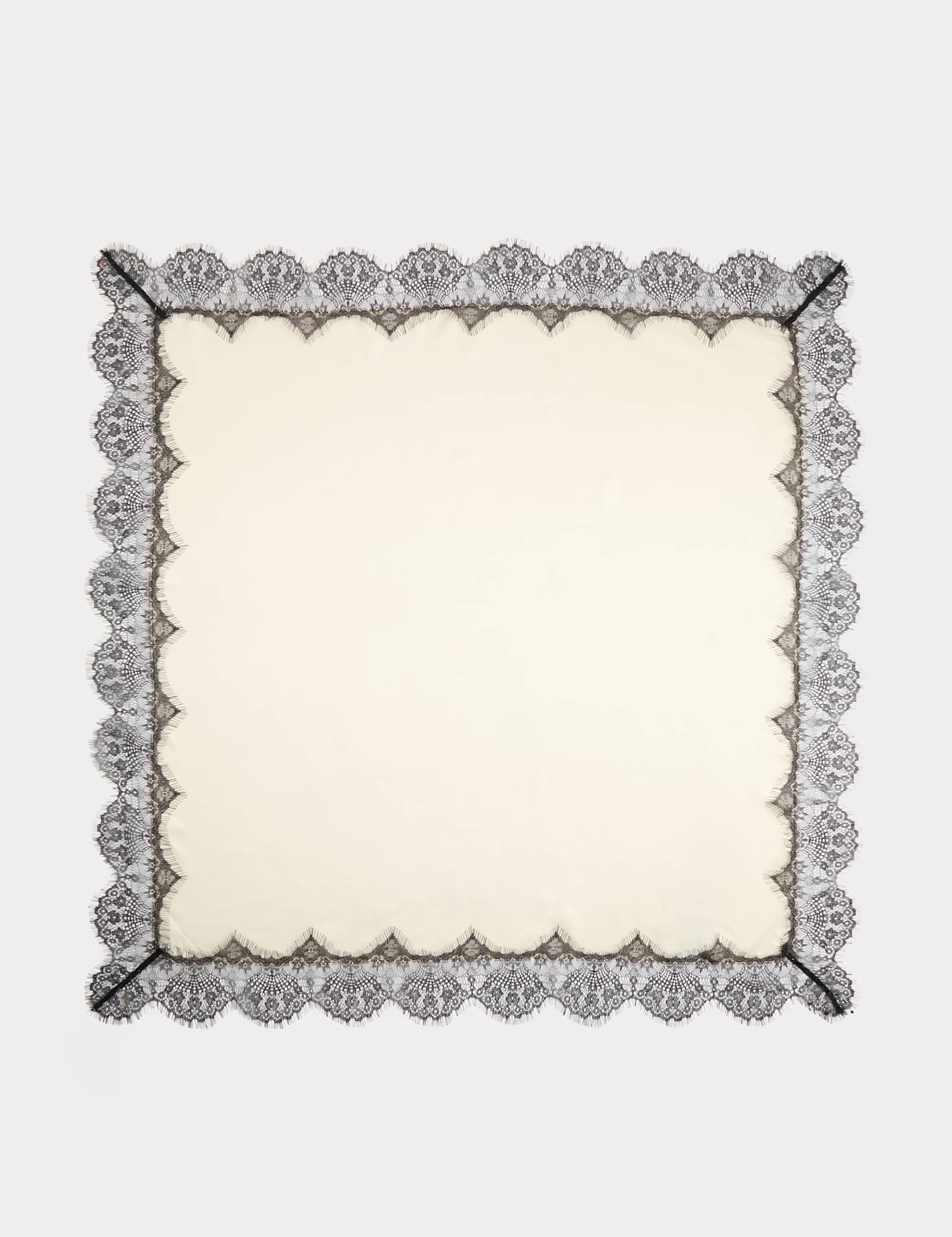 Satin Lace Detail Scarf - image 2
