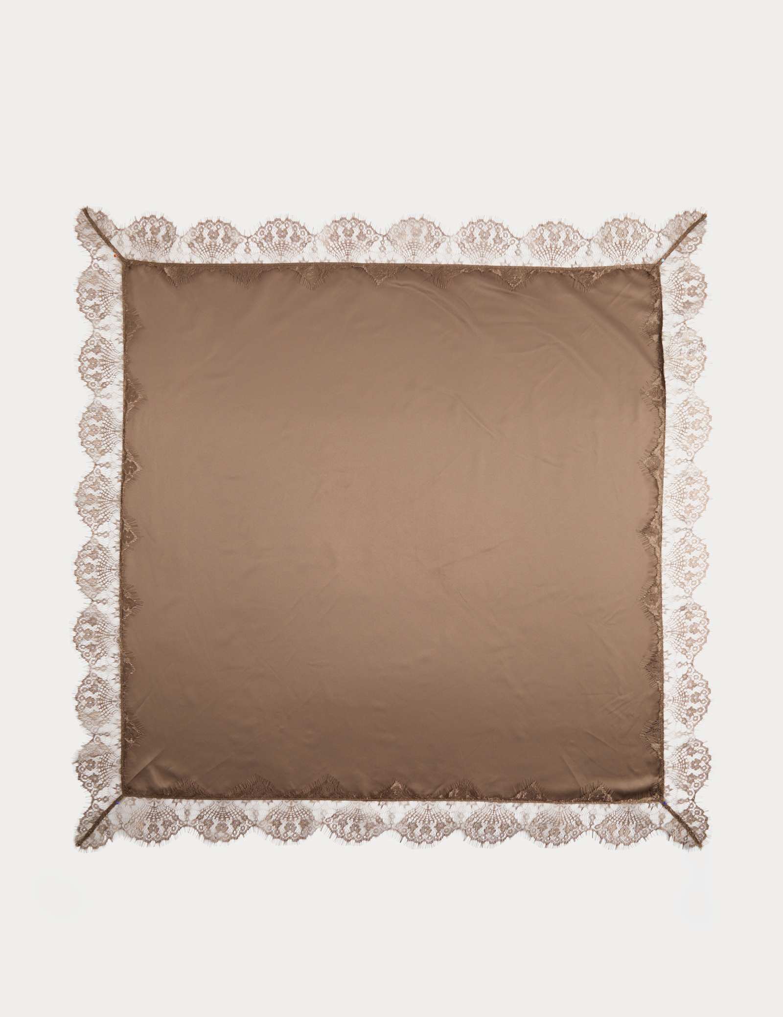 Satin Lace Detail Scarf - image 1