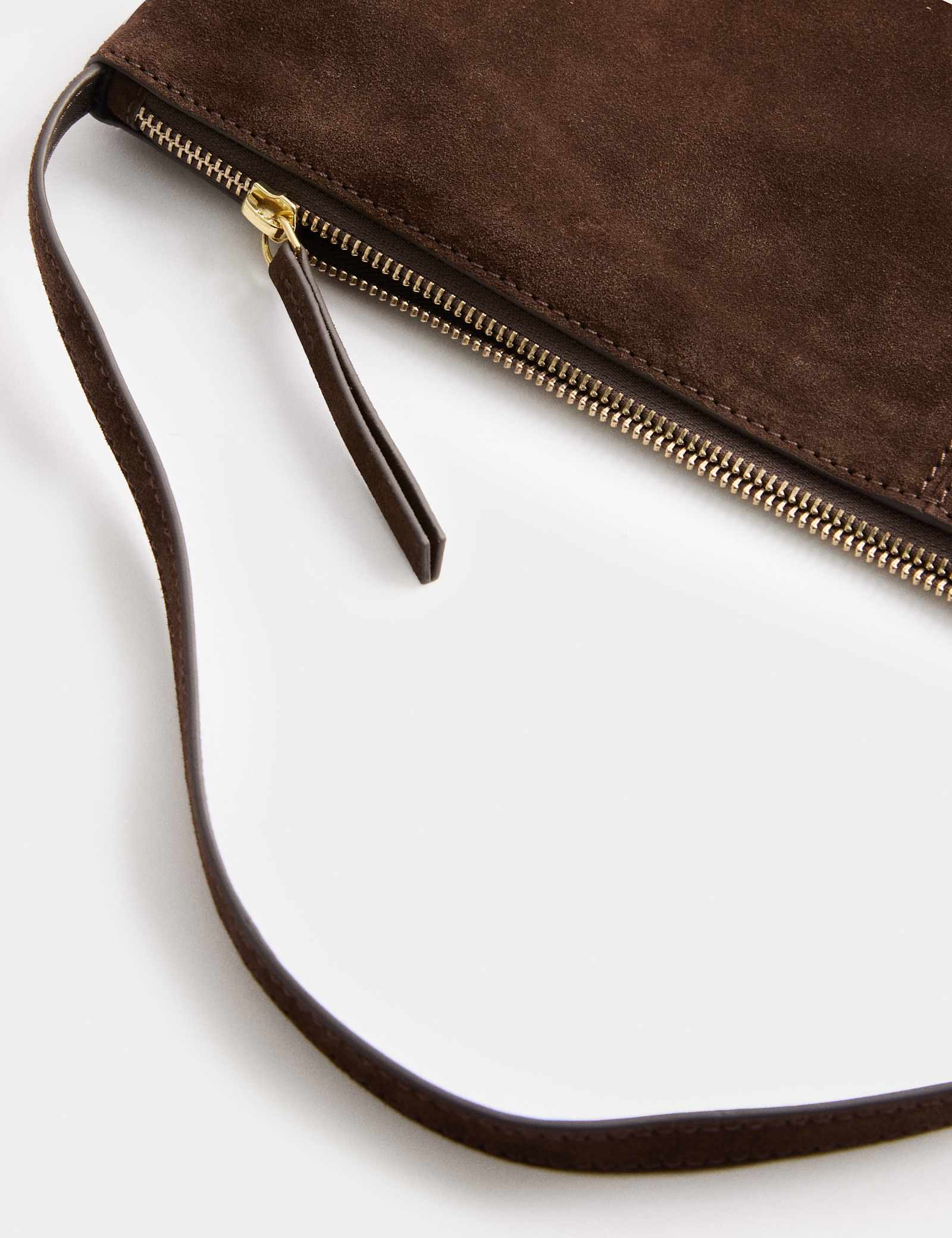 Suede Slouchy Shoulder Bag - image 1