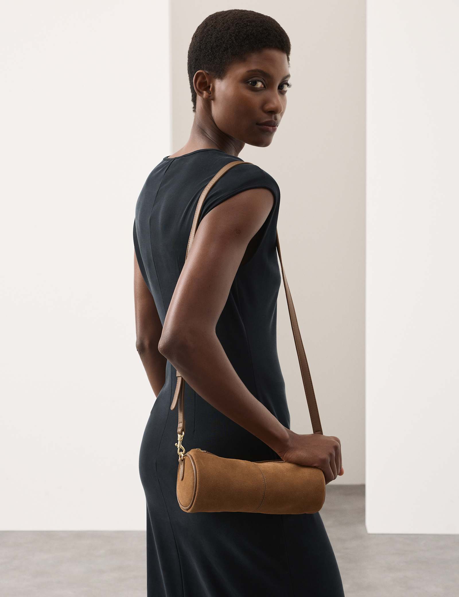 Suede Cross Body Bag - image 2