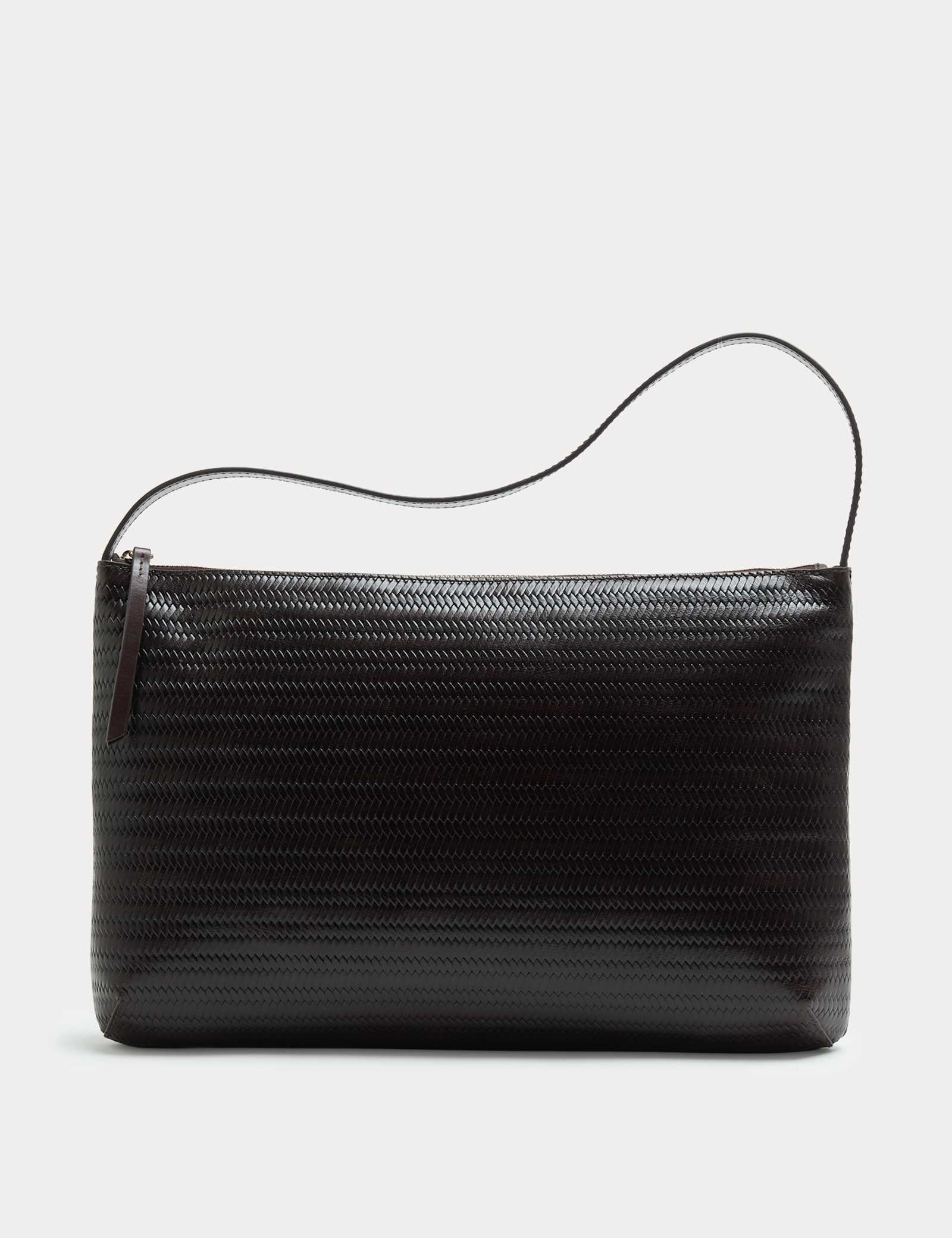 Leather Embossed Zip Shoulder Bag - image 2