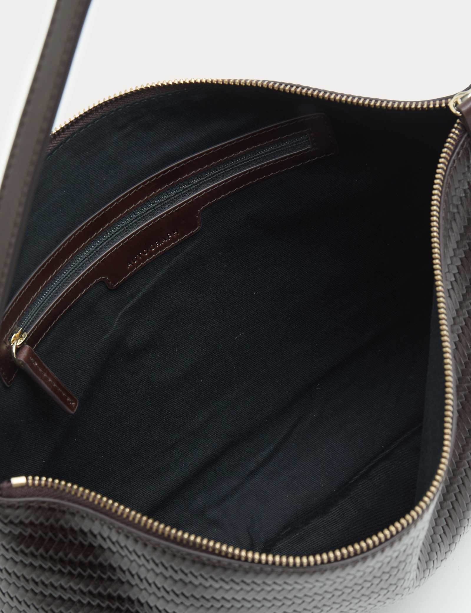 Leather Embossed Zip Shoulder Bag - image 4