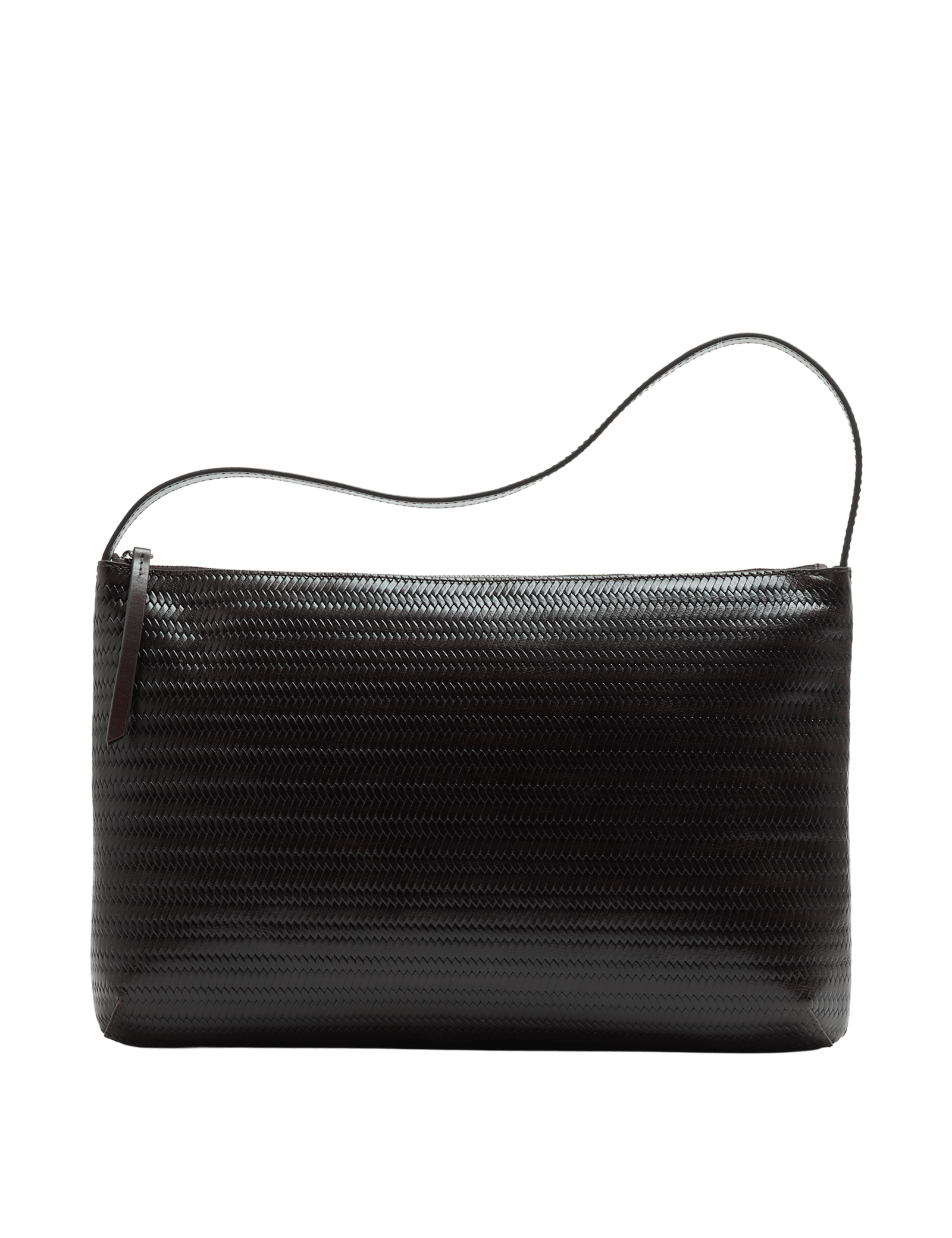 Leather Embossed Zip Shoulder Bag - image 3