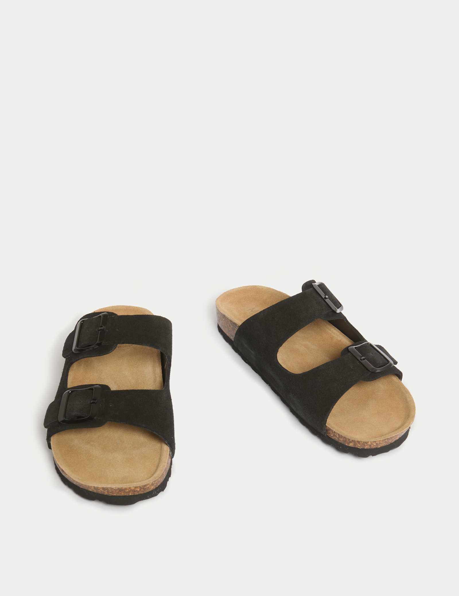 Suede Buckle Footbed Mules - image 2