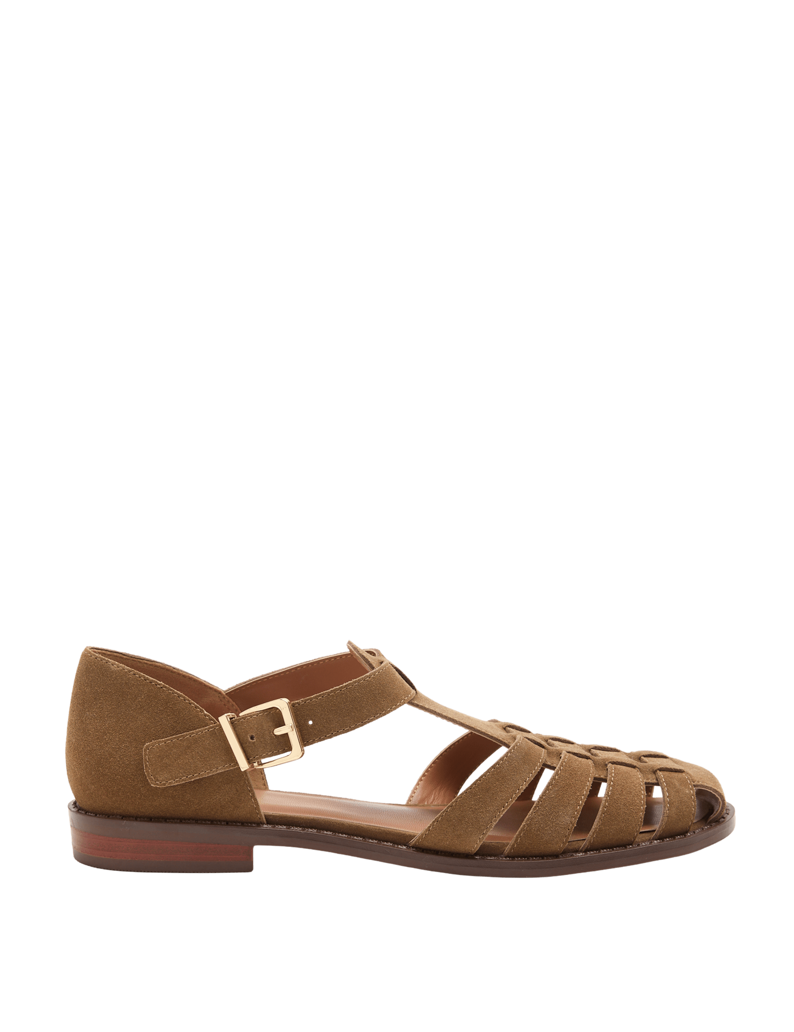 Suede Strappy Fisherman Sandals - image 3