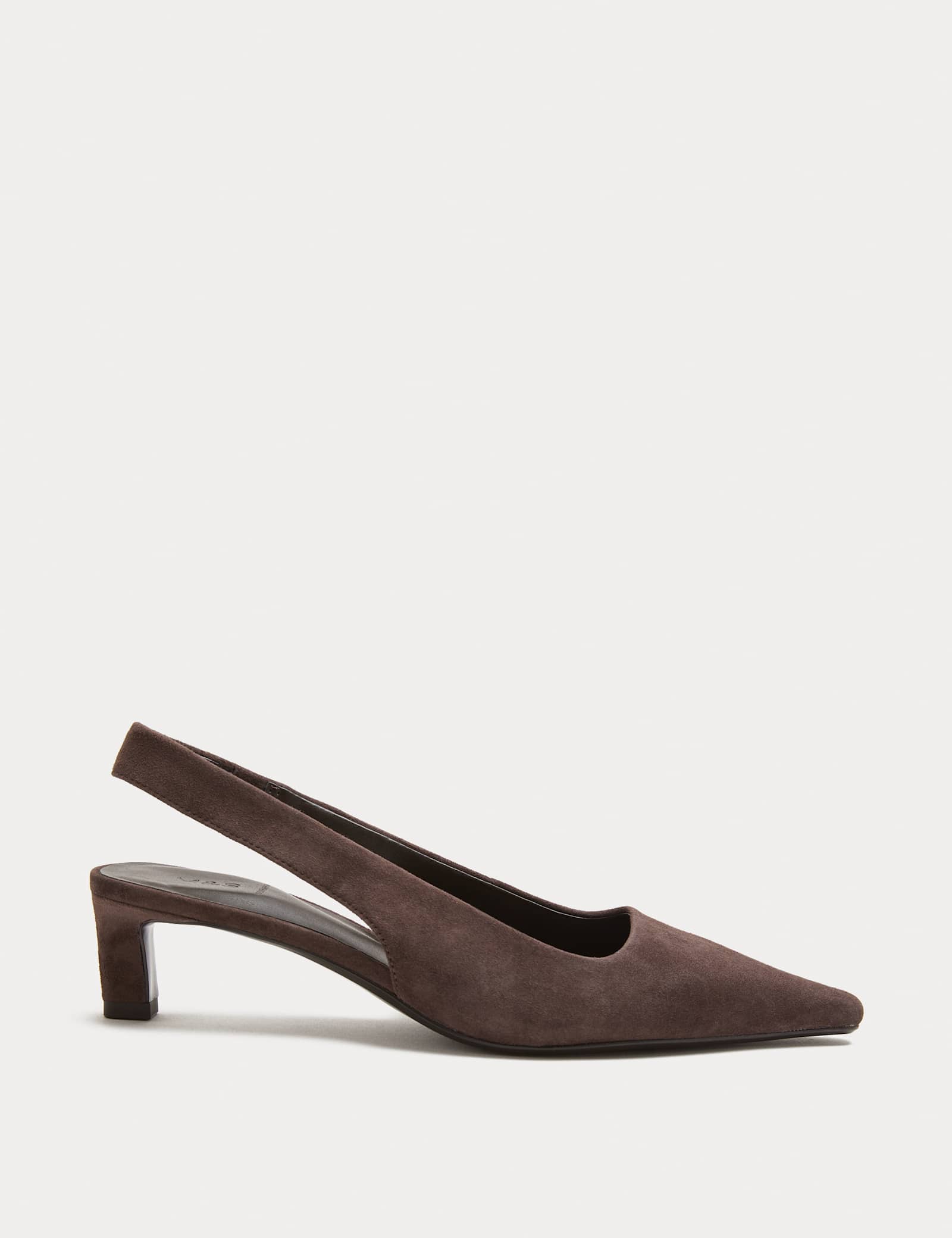 Suede Kitten Heel Pointed Slingback Shoes - image 3