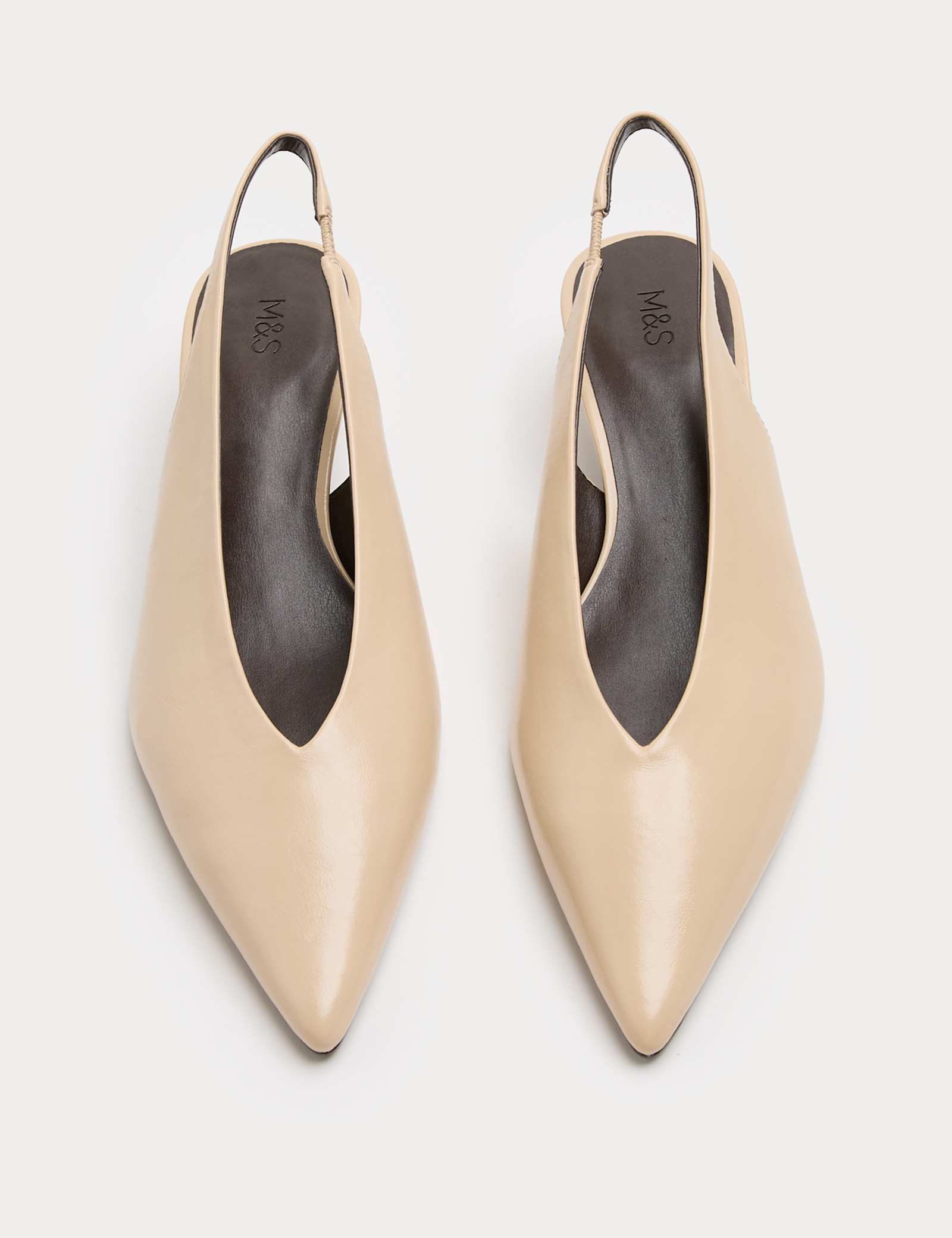 Kitten Heel Pointed Slingback Shoes - image 4